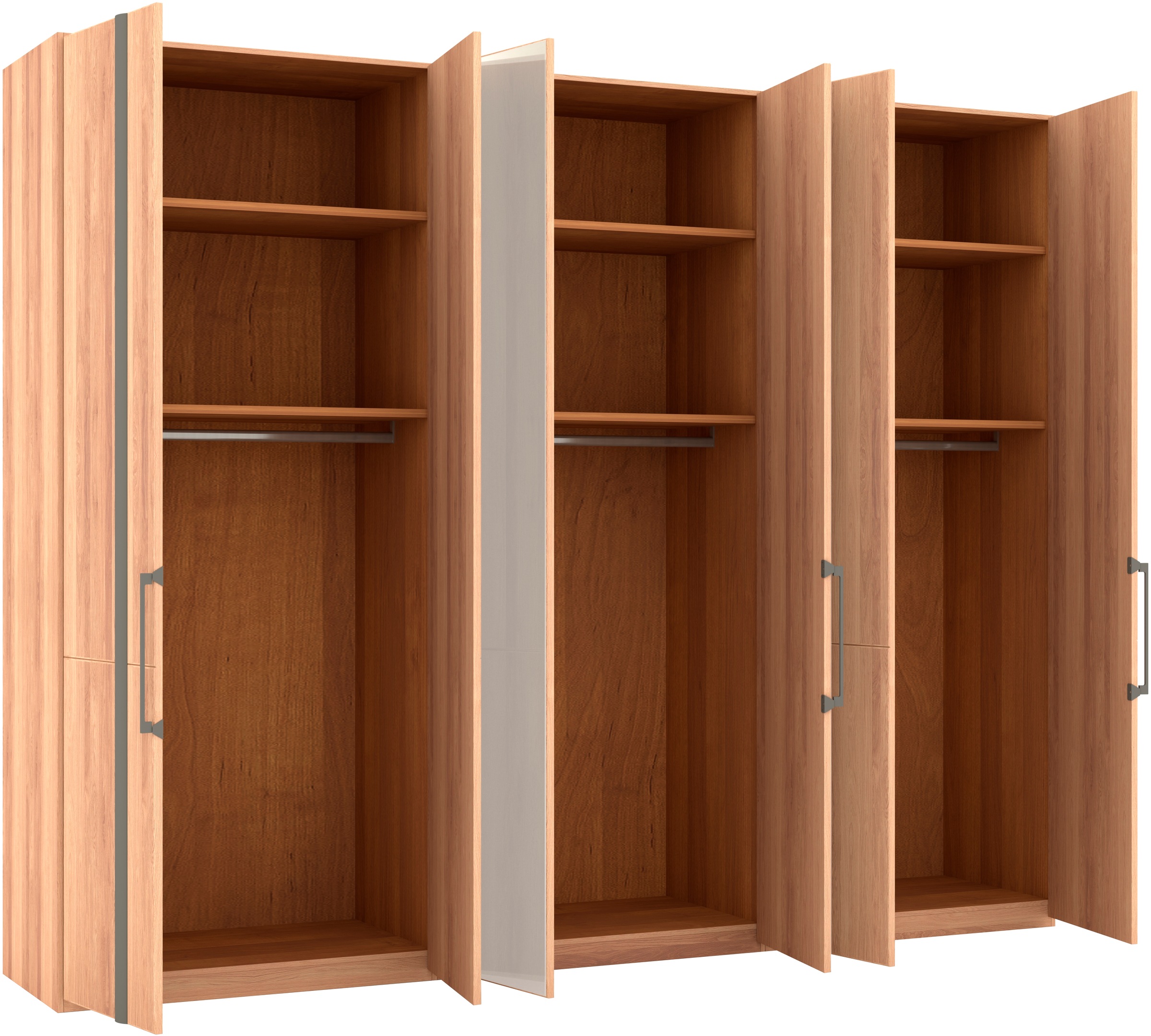 Musterring Drehtürenschrank »Sorrent, Kleiderschrank, Schrank, teilmassiv Eiche«, (mit Türdämpfern, in 5 Breiten & 2 Höhen, extra Böden, MADE IN GERMANY), Türen Eiche massiv oder als Parsol-Bronze-Spiegel, verschiedene Maße