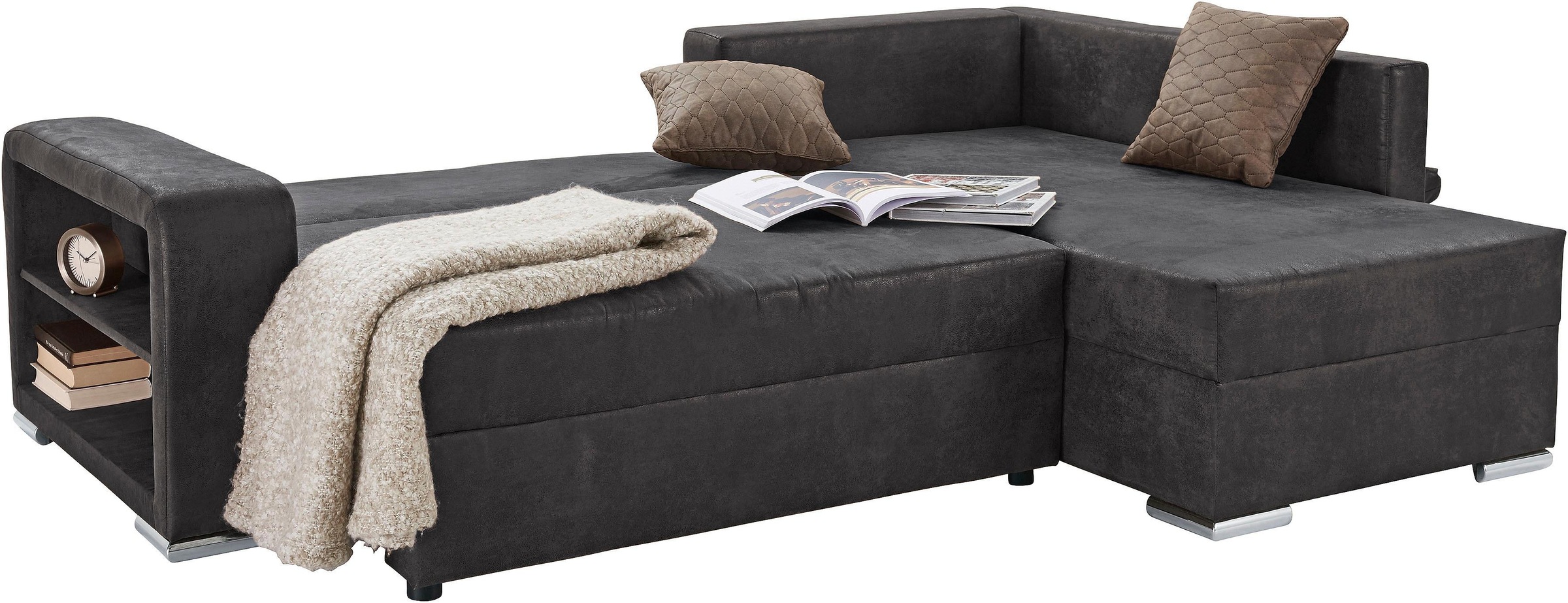 COLLECTION AB Ecksofa »John L-Form«, inklusive Bettfunktion und Bettkasten
