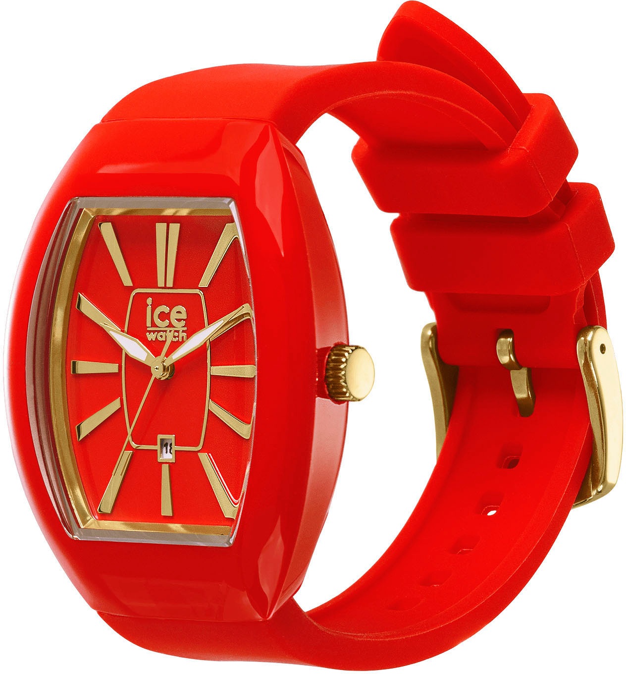 ice-watch Quarzuhr »ICE boliday - Dome - Small - 3D + Date«, Armbanduhr, Damenuhr, Silikonarmband, Datum, analog