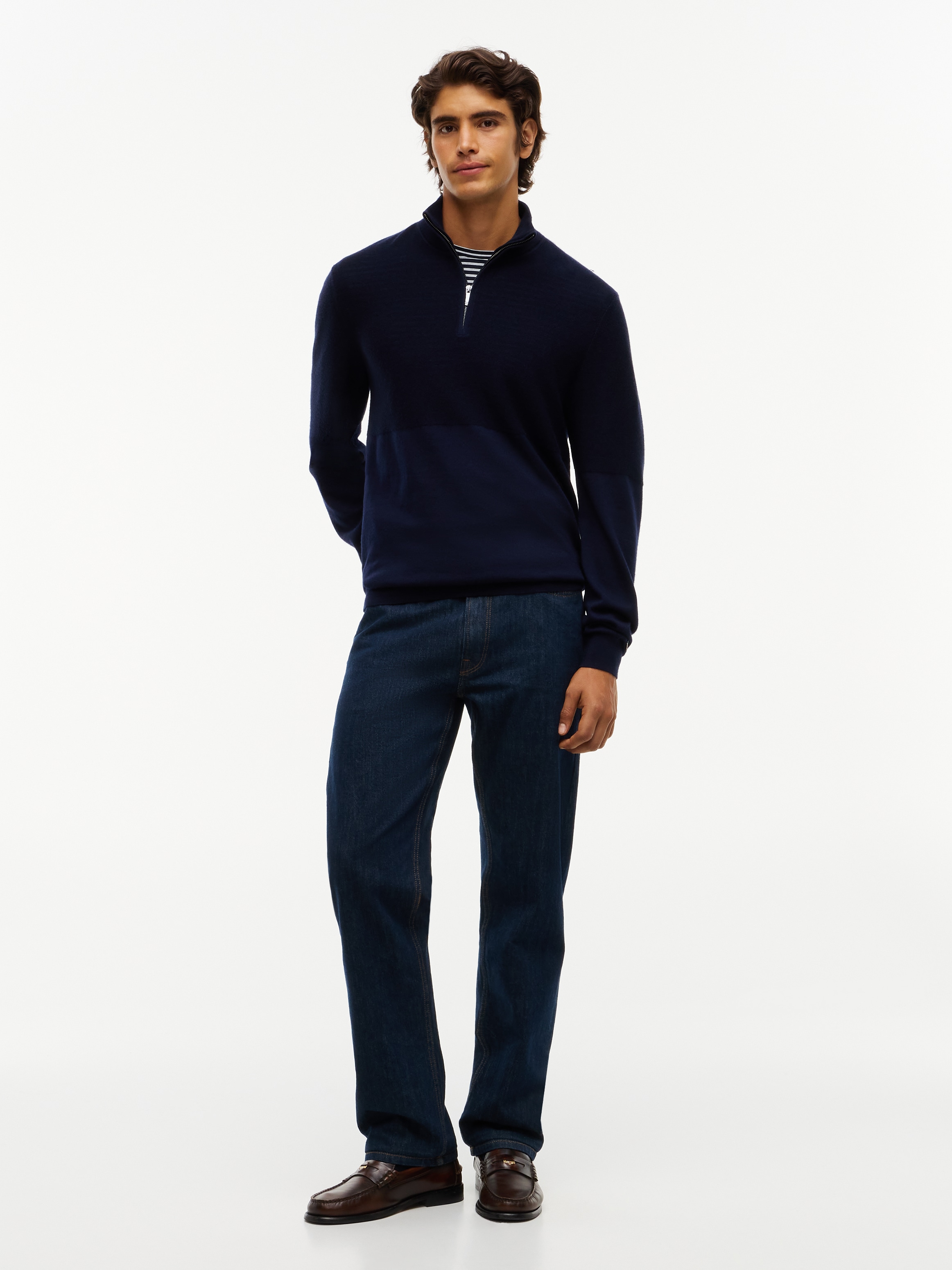 Tommy Hilfiger Stehkragenpullover »NY PERFORMANCE MOCK NECK« Stehkragen mit Reißverschluss