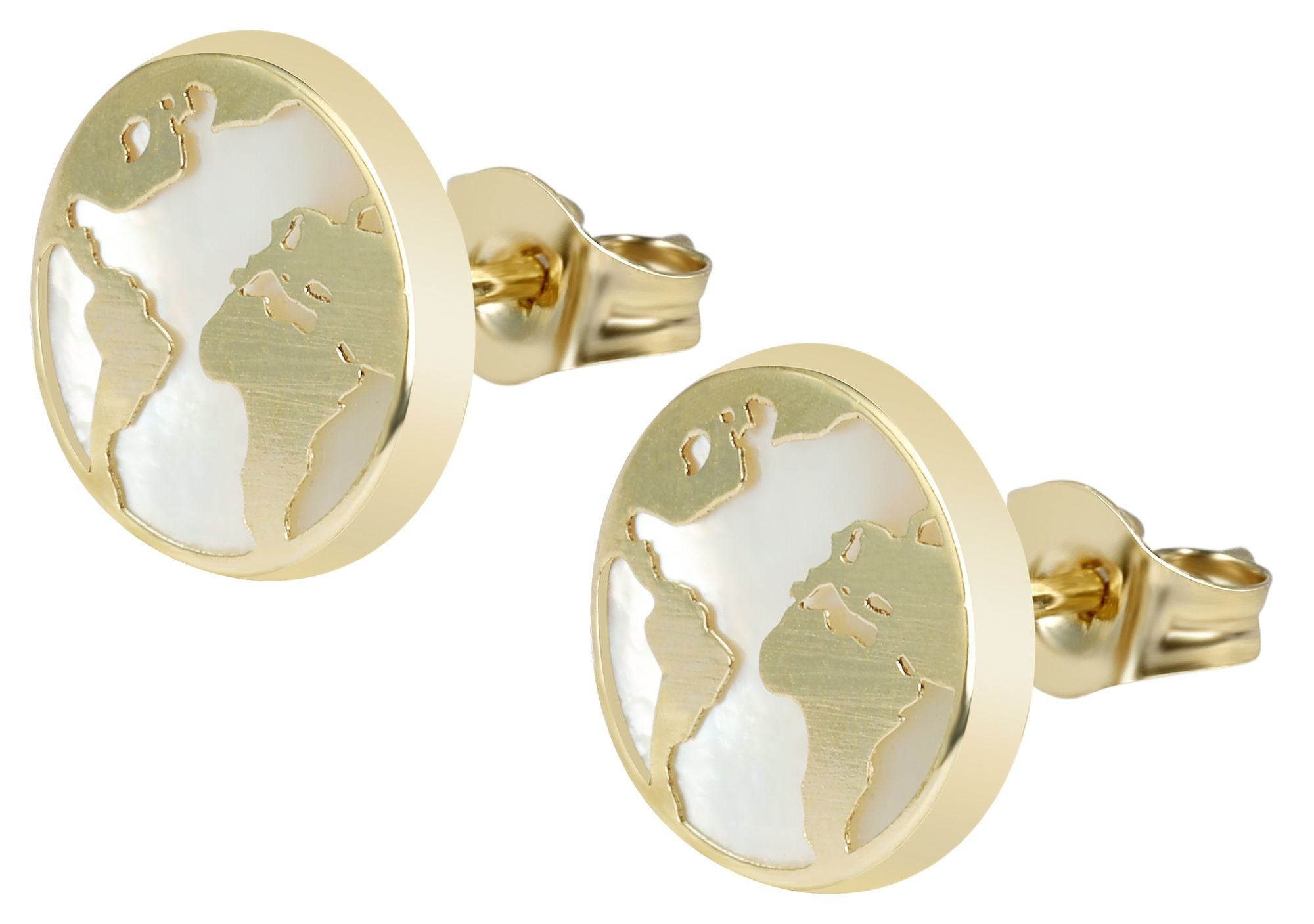 Adelia´s Paar Ohrhänger "Ohrringe – Ohrstecker aus 333 Gold mit Perlmutt" Ideal zum Verschenken – schlicht und stilvoll