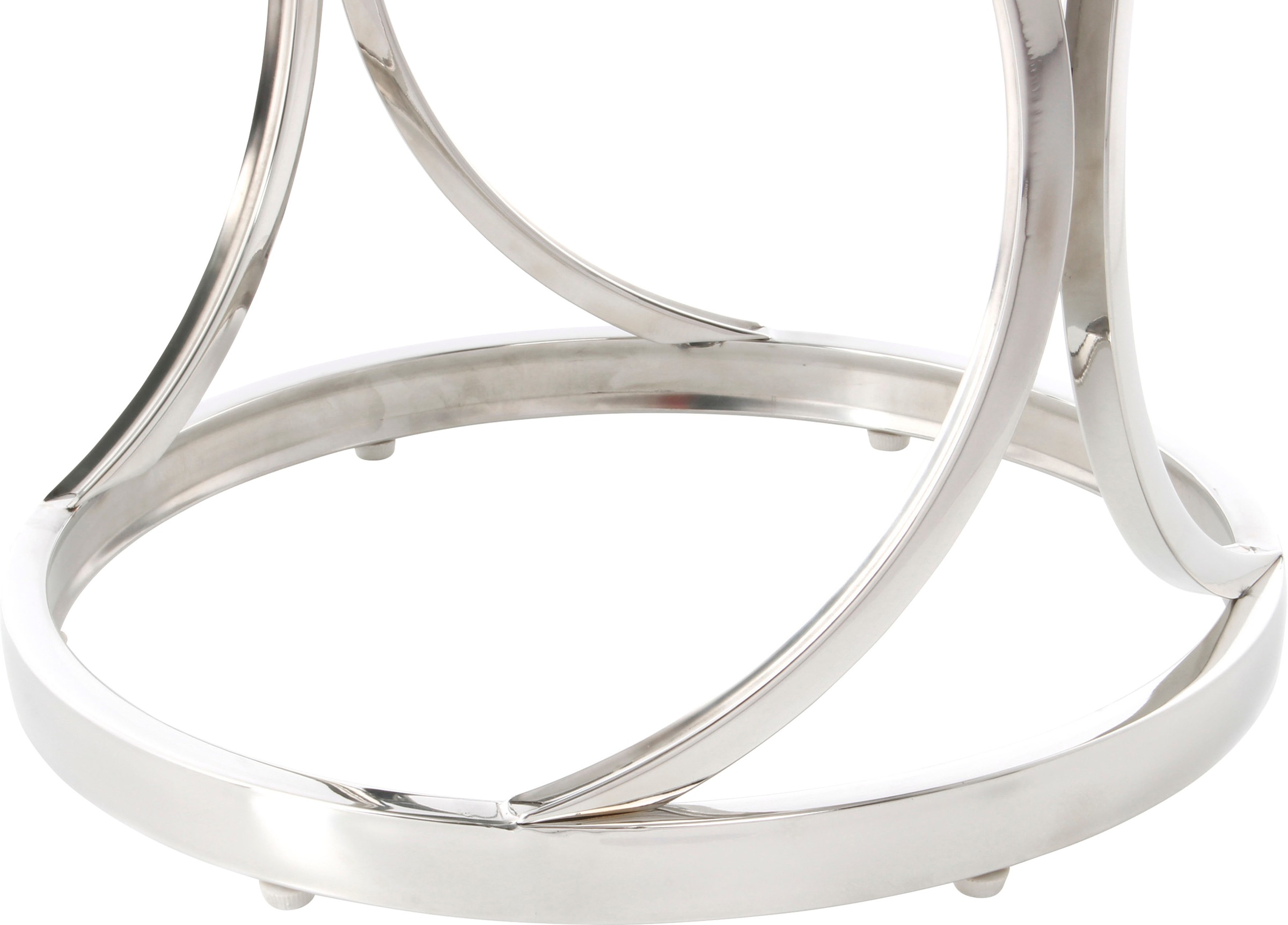 Kayoom Beistelltisch »Weyda 125, in eleganter Gestaltung,runde Tischplatte aus Glas«, (1 St.), Glamouröses Design, hochwertige Verarbeitung, Hingucker-Gestell