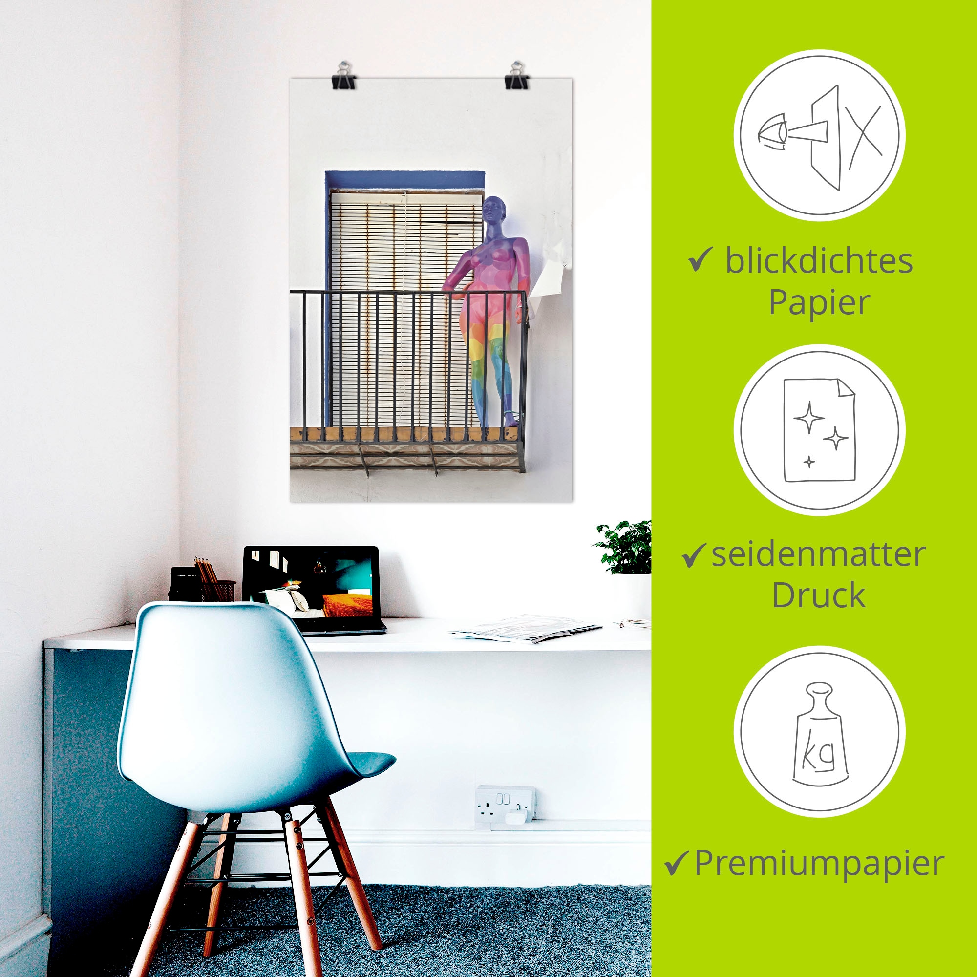 Artland Wandbild »Regenbogen Schaufensterpuppe« Arrangements 1 Stk. tlg. als Alubild, Leinwandbild, Poster, Wandaufkleber in verschied. Größen