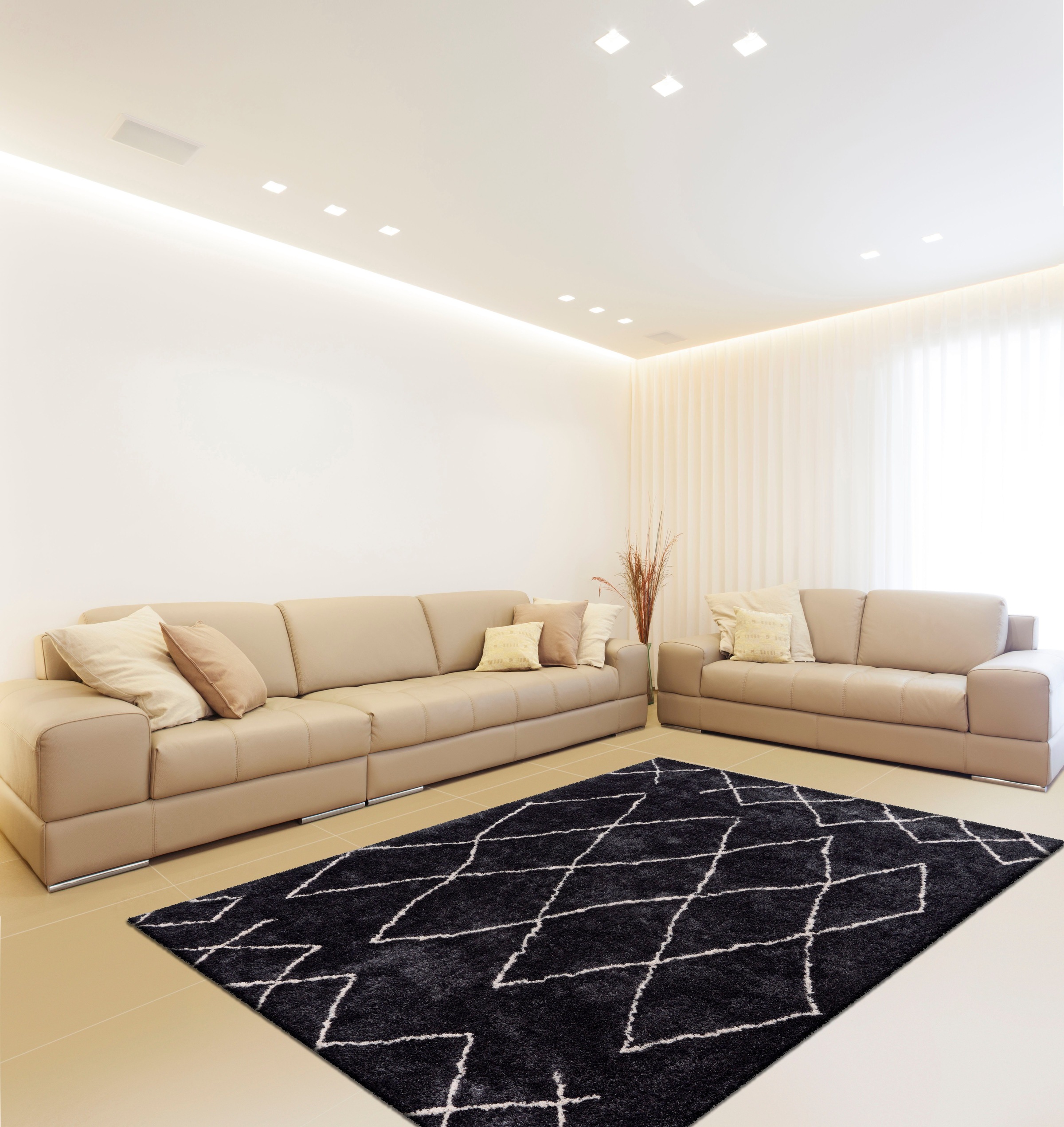 calo-deluxe Hochflor-Teppich »Elvar-4000«, rechteckig, 27 mm Höhe, besonders weich durch Microfaser, Wohnzimmer