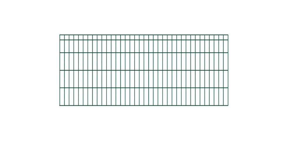 KRAUS Doppelstabmattenzaun »Dino-Pro DS-60x40«, grün, 80 cm hoch, 15 Elemente für 30 m, 16 Pfosten