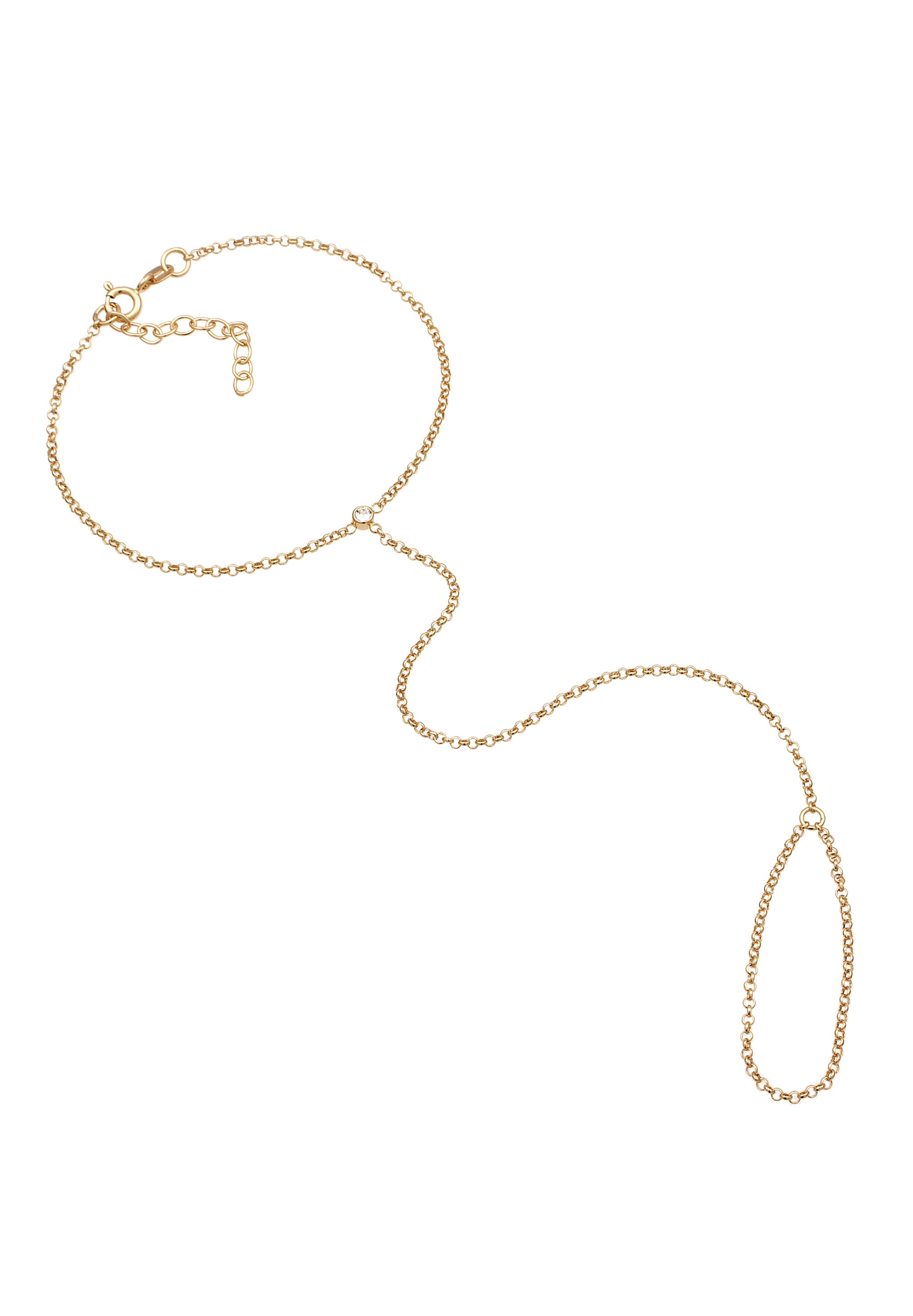 Elli Armband »Handkette Weiß 925 Silber, mit Kristallen von Swarovski®«