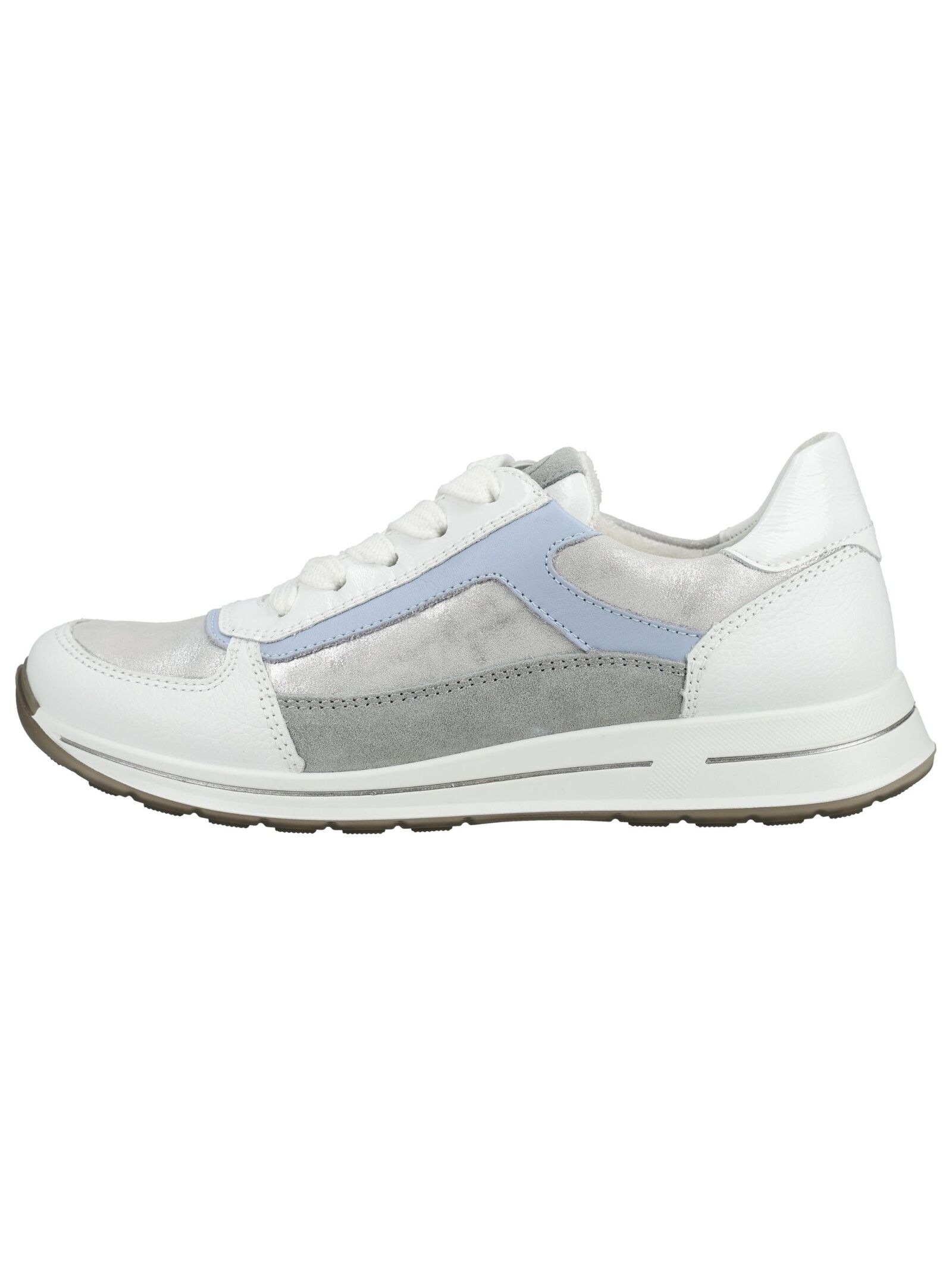 Ara Sneaker Leather White/Silver Size 40 4