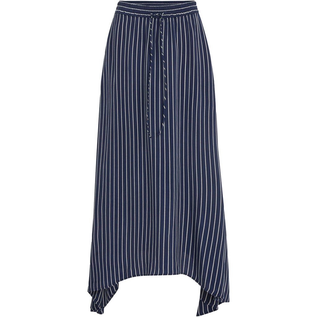 Tommy Hilfiger Midirock »CUPRO ROPE STP MIDI SKIRT«