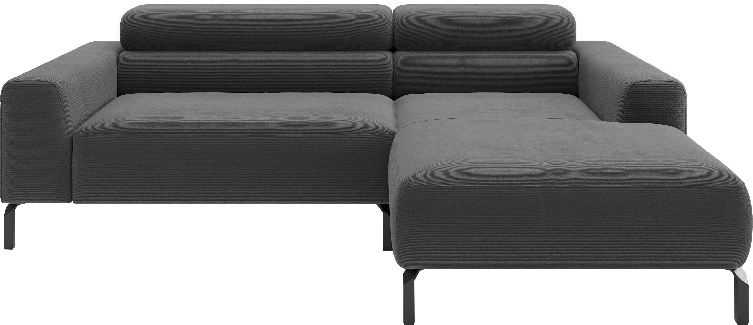 Home affaire Ecksofa "Ecksofa, L-Form, incl. Kopfteilverstellung, Breite 223 cm" wahlweise elektrische Sitztiefenverstellung