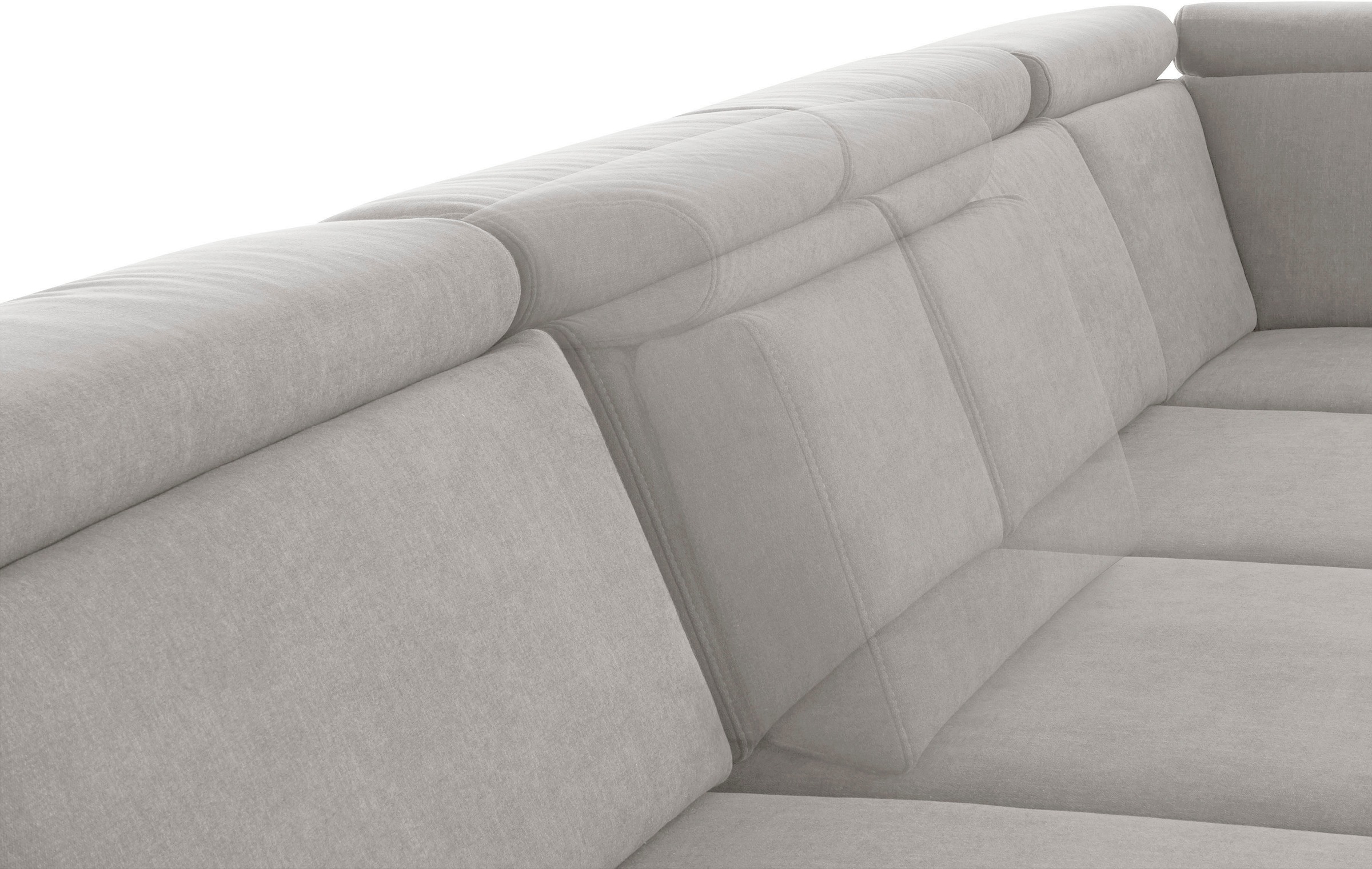 sit&more Wohnlandschaft »Brisbane U-Form«, Fußhöhe 12 cm, inklusive Sitztiefen-, Armteil- und Kopfteilverstellung