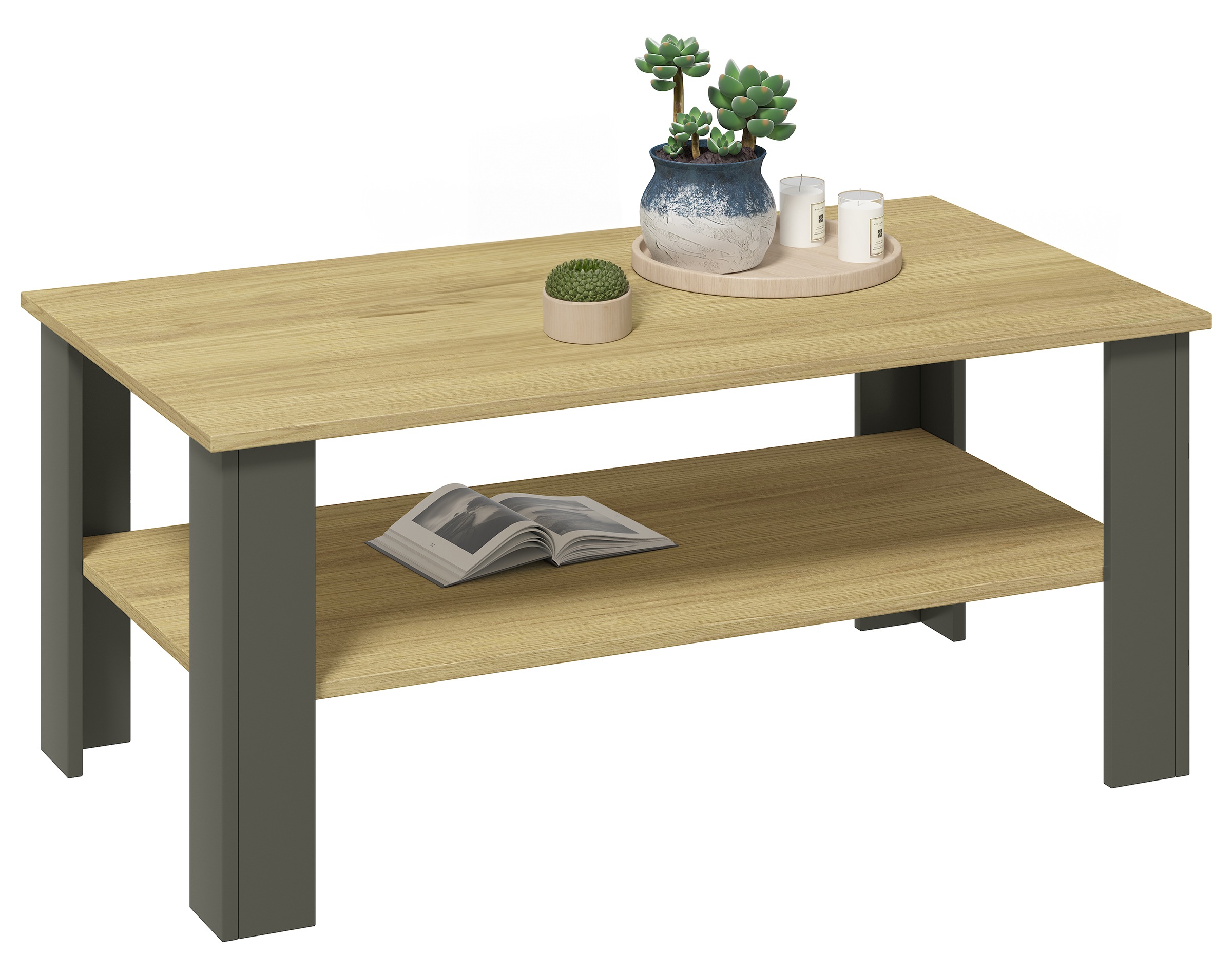 Couchtisch VCM, B:100cm T:55cm, braun, Wohnzimmer, Tische, "Sofatisch Couchtisch Beistelltisch Disalo 100x55"