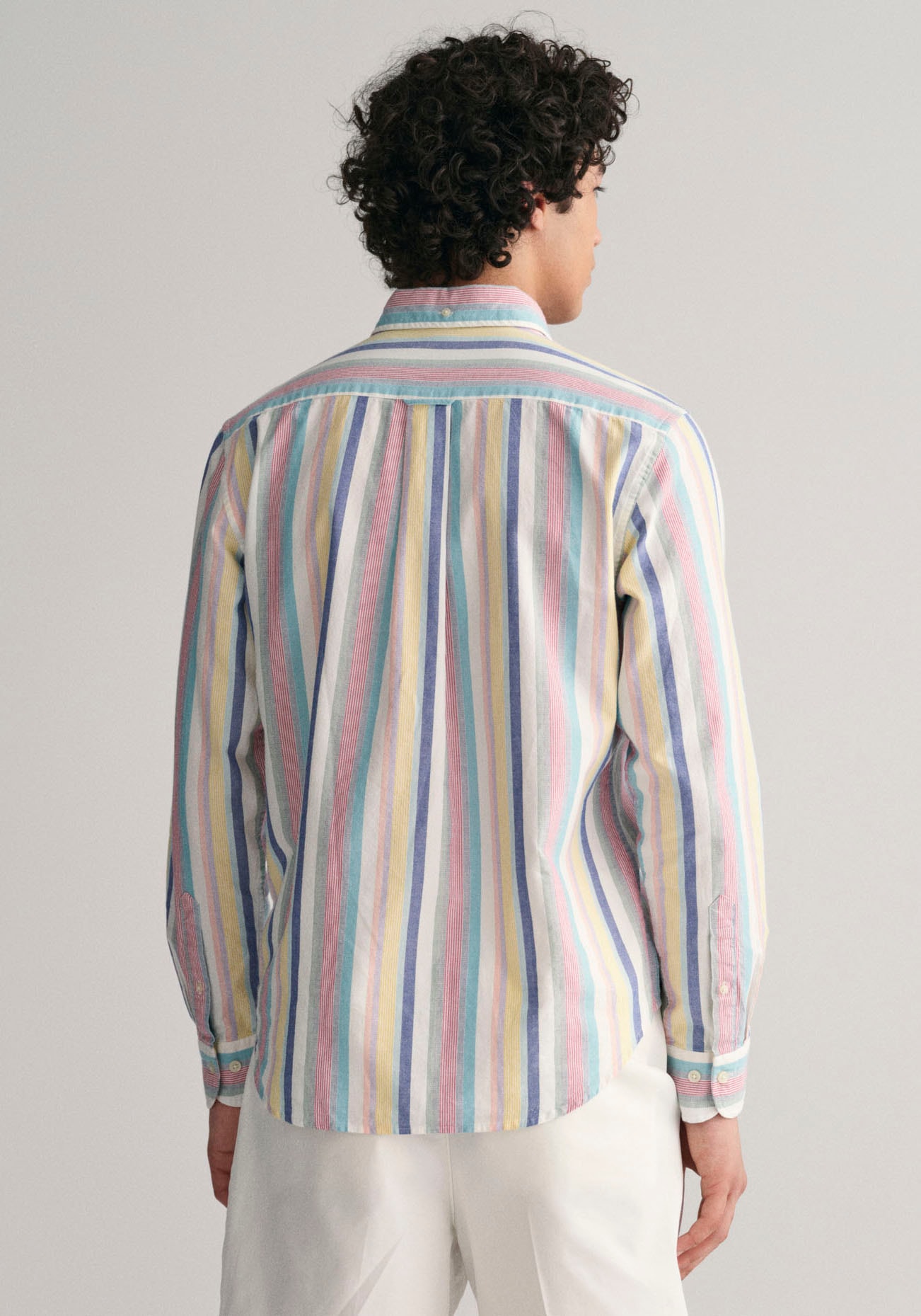Gant Streifenhemd »Regular Fit Oxford Hemd strukturiert langlebig dicker gestreift«, in angenehmen Pastellfarben