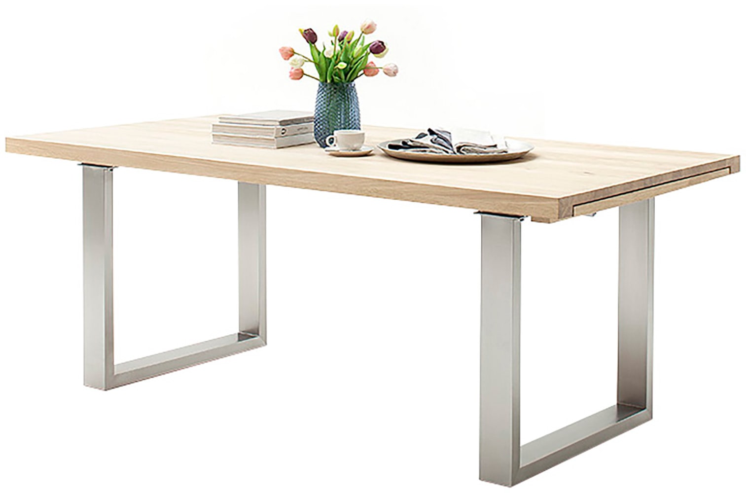 MCA furniture Kulissen-Esstisch »Dayton Esstisch Kufentisch«, Synchronauszug,ausziehbar,eiche,massiv,extra lang,XXL,belastbar 50 kg