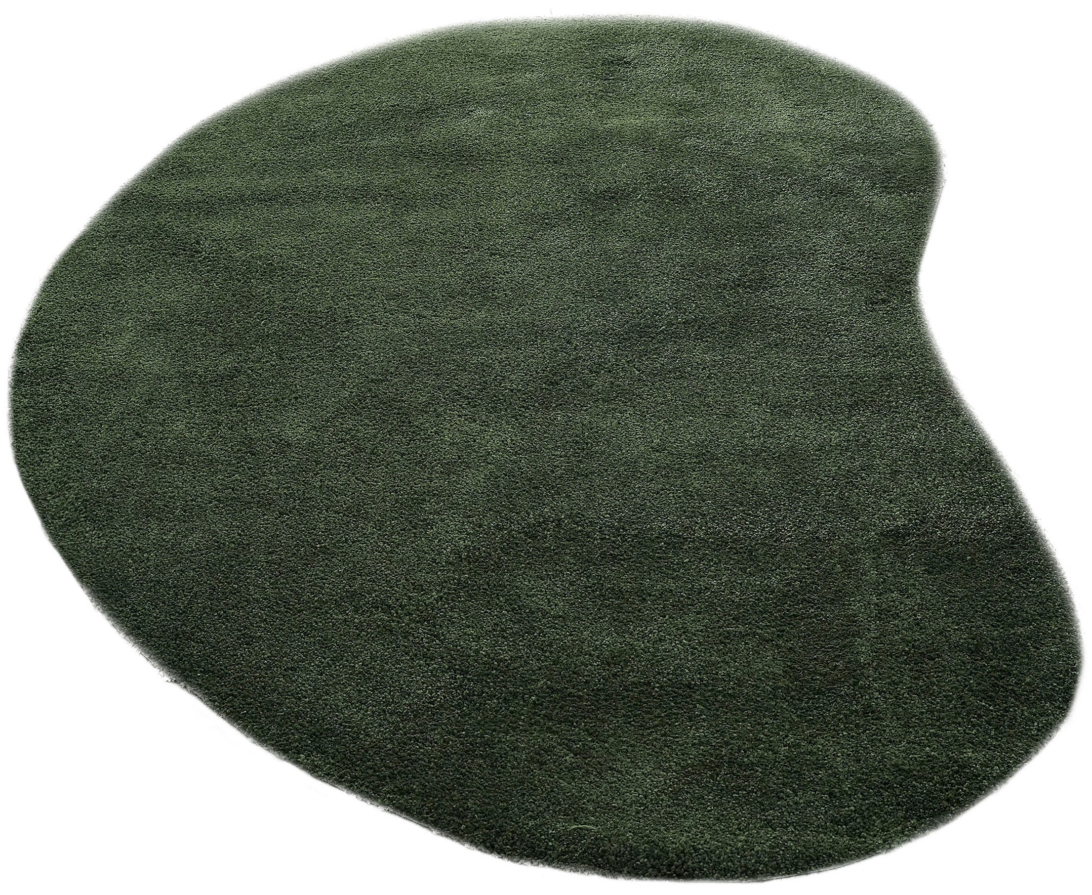 LeGer Home by Lena Gercke Hochflor-Teppich »Halrum, einfarbig, besondere Form, modern«, U-förmig, 25 mm Höhe, organische Form, bean shape, kuschelig, Wohnzimmer, Schlafzimmer