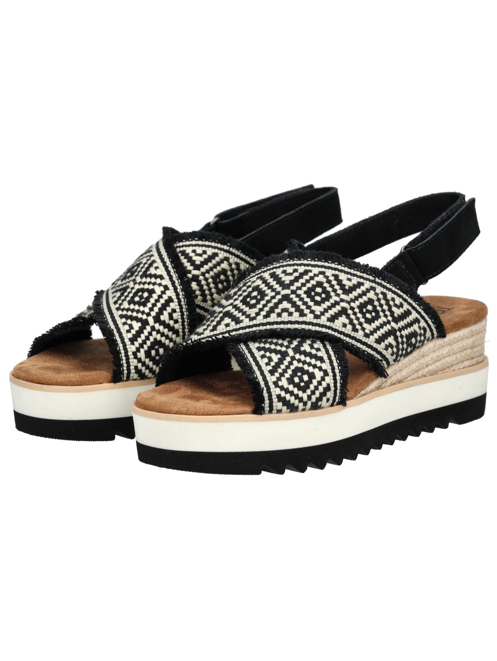 TOMS Diana Crossover Sandale à talon compensé Noir 39 3