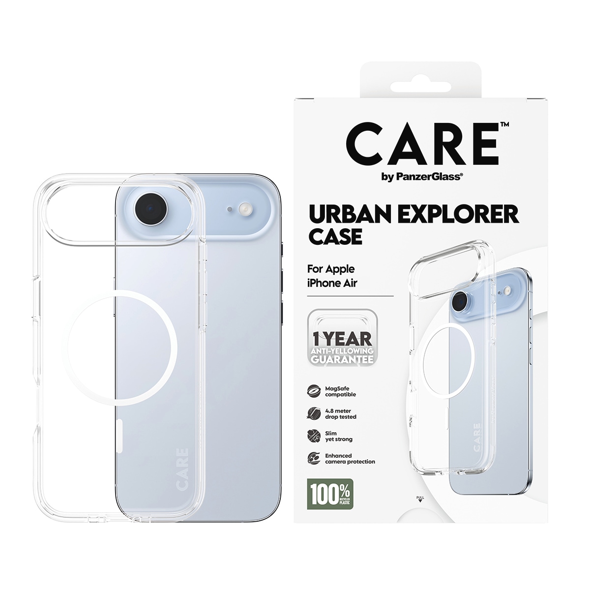 Handyhülle "Urban Explorer Case für Apple iPhone Air", Apple iPhone Airtransparent, CARE BY PANZERGLASS, Hüllen, Backcover, Schutzhülle,