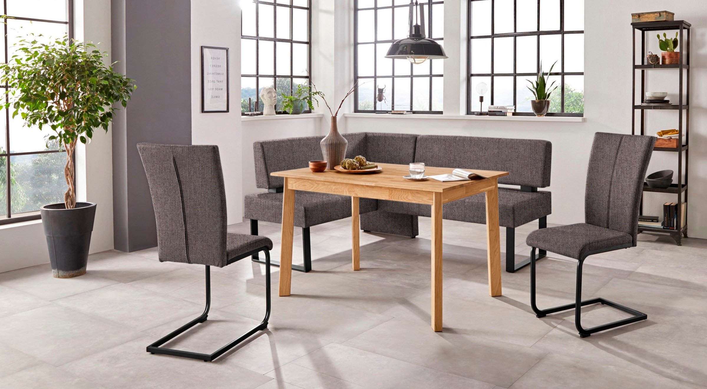 Home affaire Eckbank "Oliver mit Metallgestell, Küchenbank" verschiedene Be günstig online kaufen