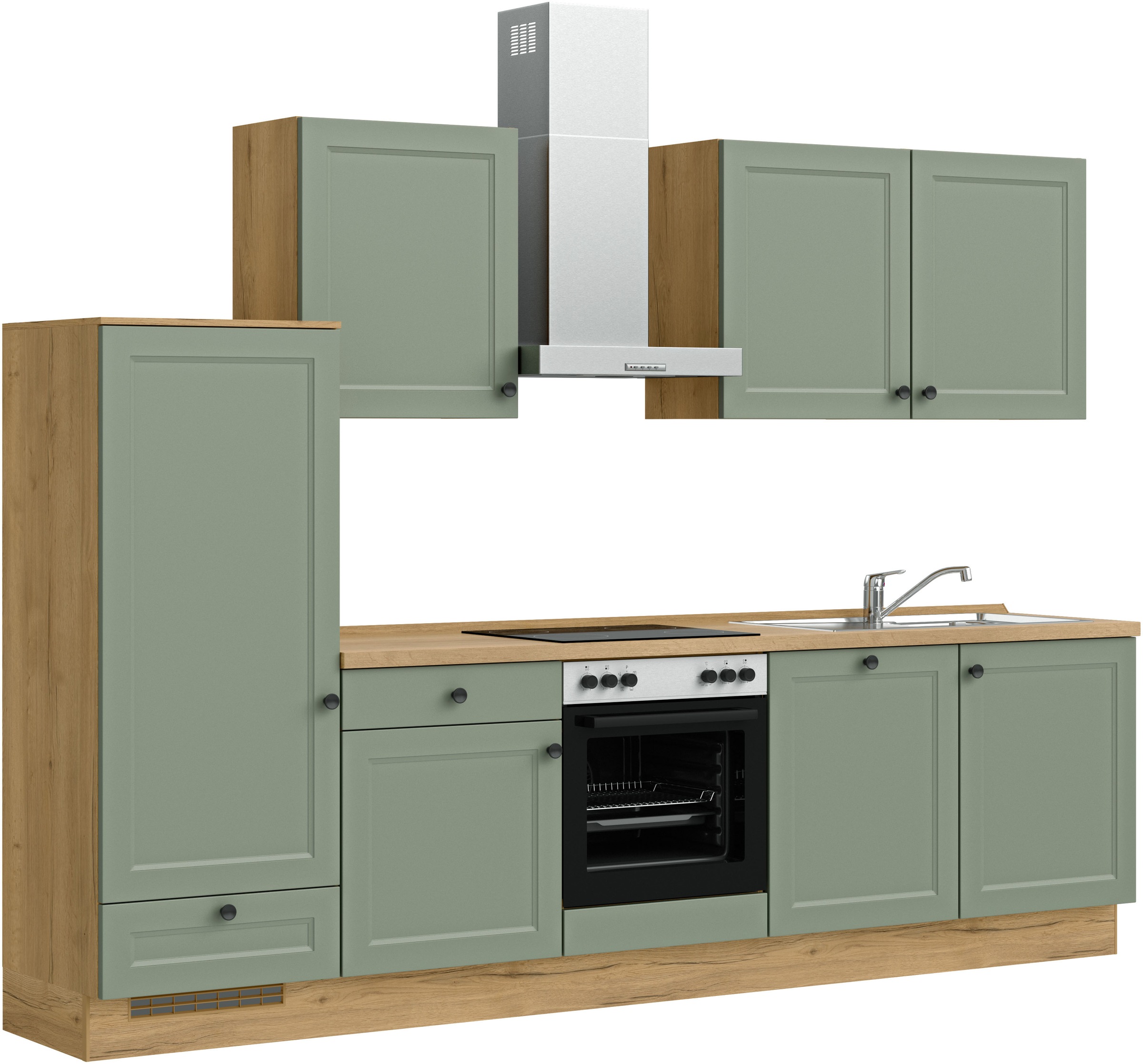 nobilia® Küchenzeile »"Cascada I"«, vormontiert, Ausrichtung wählbar, Breite 300 cm, wahlw. mit E-Geräten