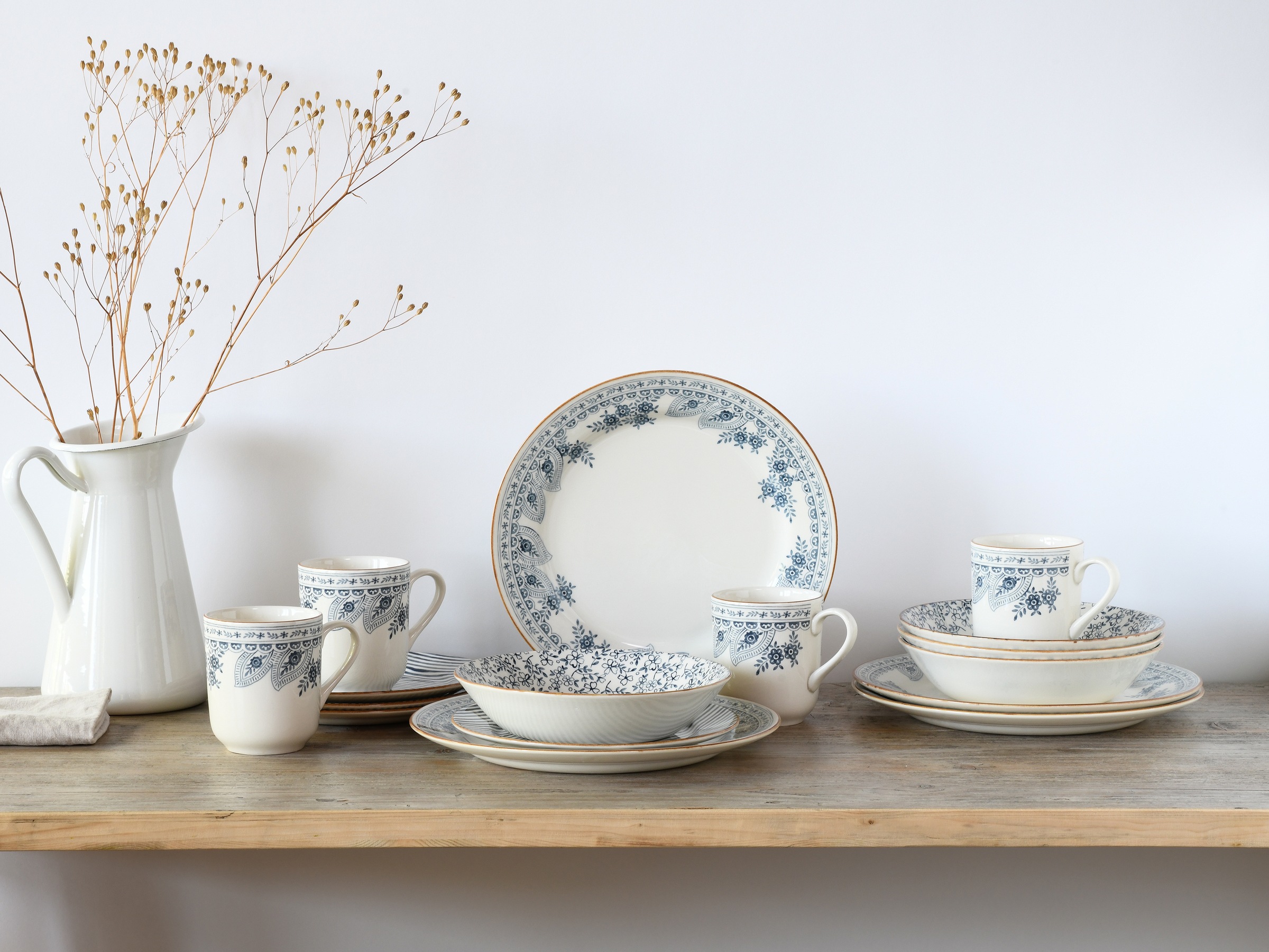 CreaTable Kombiservice "Euböa, Kombi-Service 16-tlg" Blaue Motive günstig online kaufen