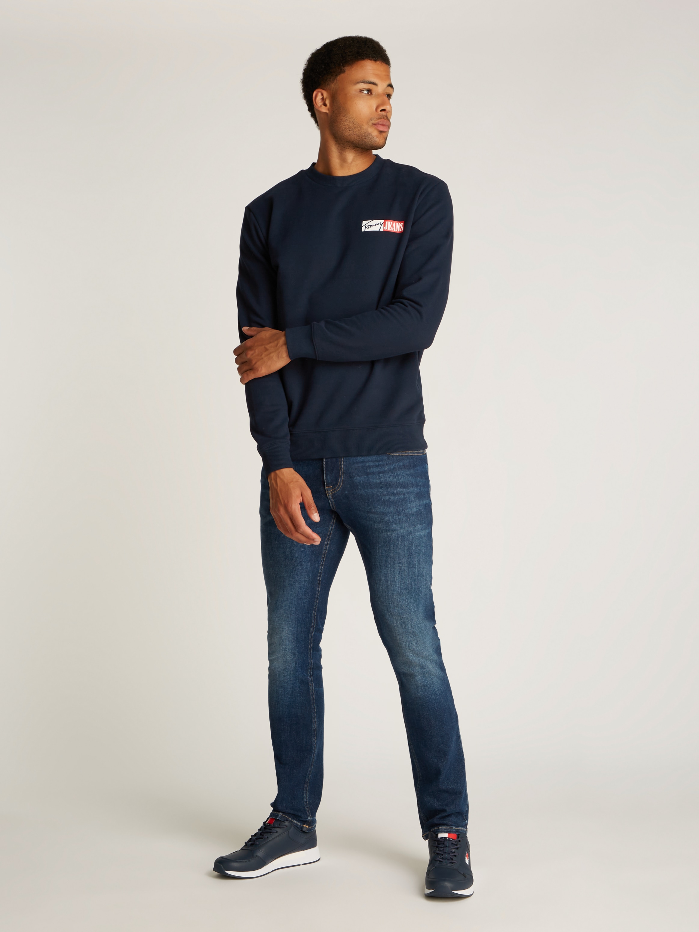 Tommy Jeans Plus Sweatshirt »TJM REG ENTRY GRAPHIC CREW EXT«, in Großen Größen, Logodruck