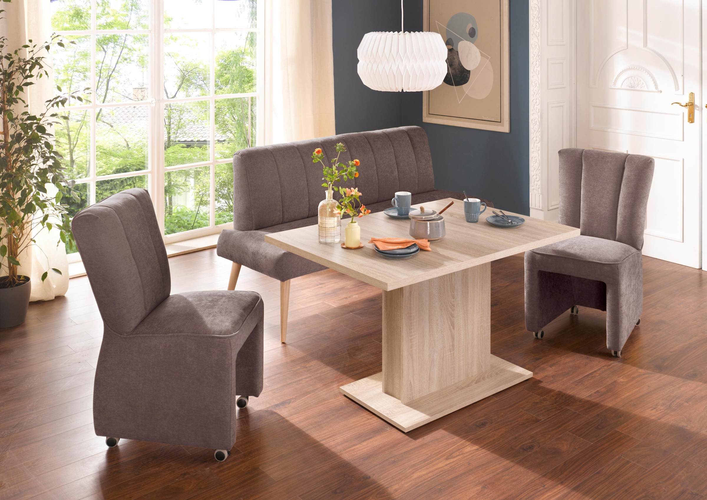 exxpo - sofa fashion Sessel »Costa, Loungesessel, Hochlehnsessel, auf Rollen, Komfortsitzhöhe 53cm«, kompakt und bequem, Breite 52 cm