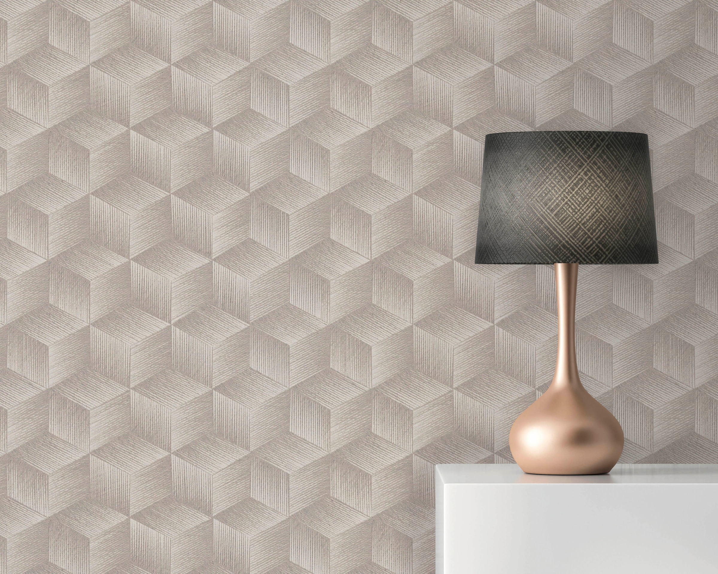 A.S. Création Vliestapete »Natural Living 3D Tapete« gemustert | matt | neutral leicht strukturiert 3D Tapete Vlies Vlies Wand Tapeten Wohnzimmer Schlafzimmer Küche Optik