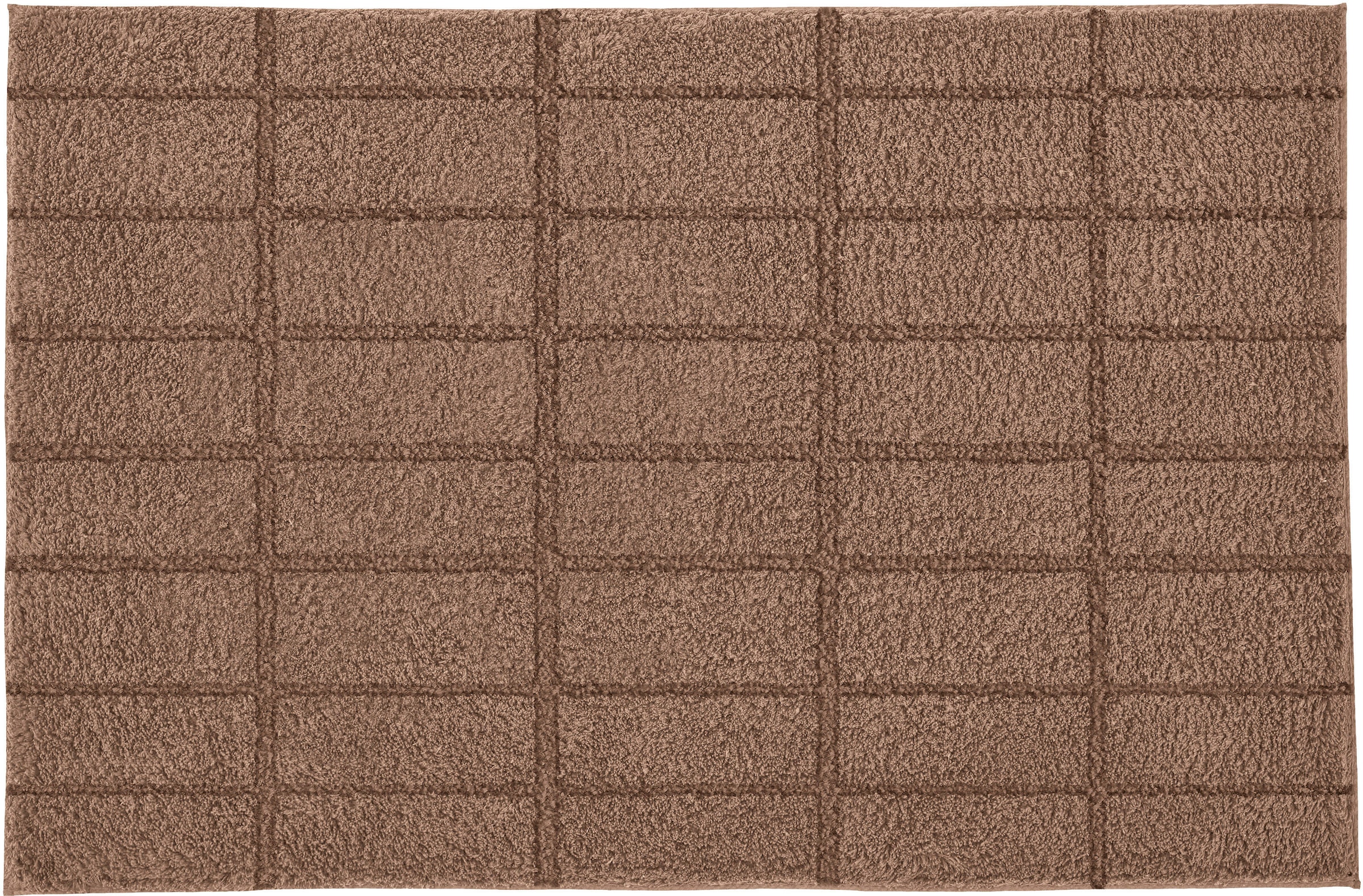 Kleine Wolke Badematte »Tiles«, Höhe 13 mm, rutschhemmend beschichtet, fußbodenheizungsgeeignet, Badteppich, Uni Farben, Hoch-Tief Effekt