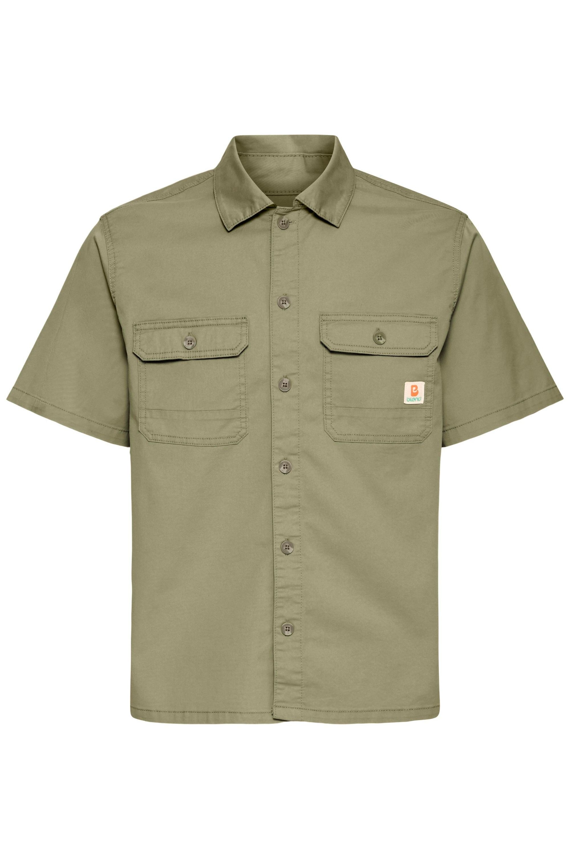 Blend Kurzarmhemd "BHMatz Overshirt" Rustikales Kurzarmhemd mit Brusttasche günstig online kaufen
