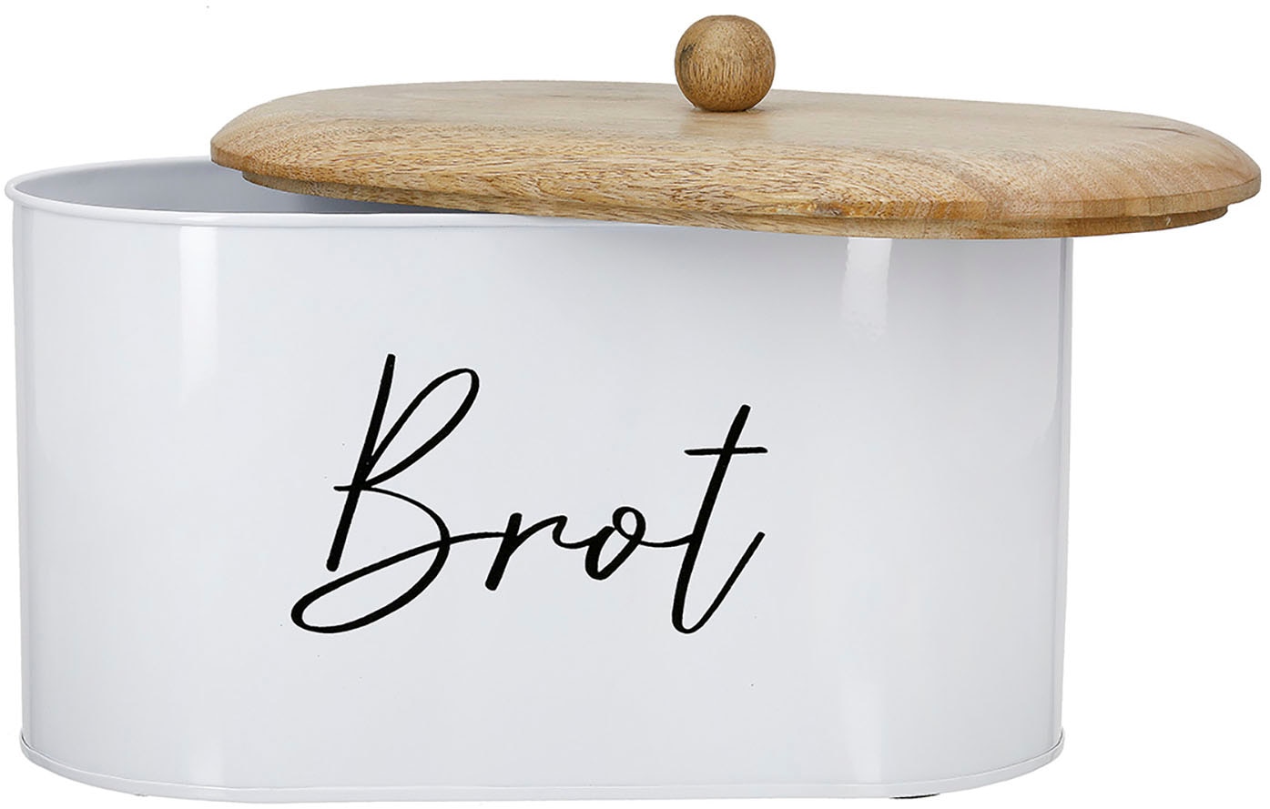 GILDE Brotkorb »Brotkasten Vita weiß H.23 cm«, (1 tlg.)