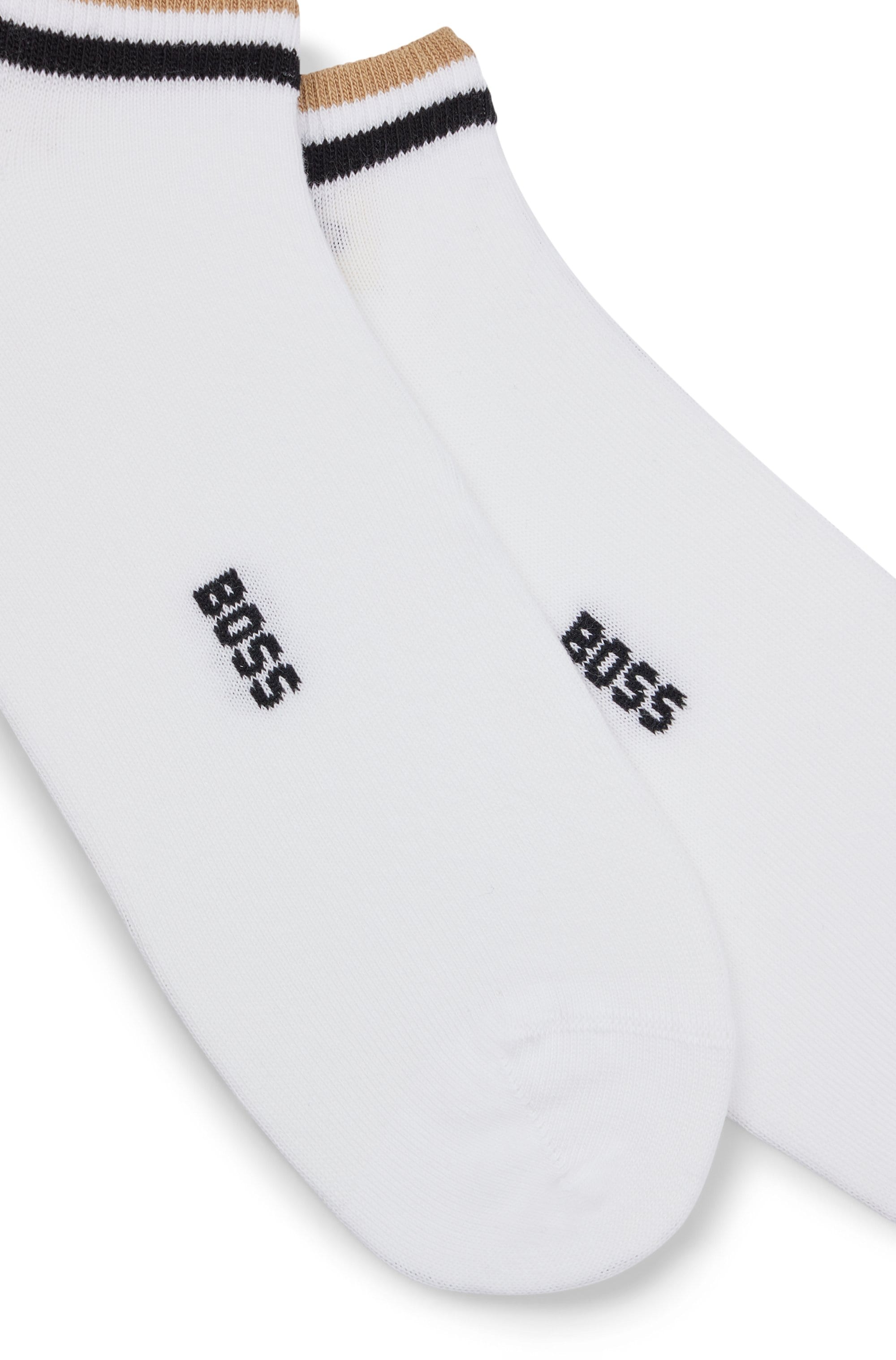 BOSS Sneakersocken »2P AS Uni stripe CC«, (Packung, 2er), mit geringeltem Abschluss
