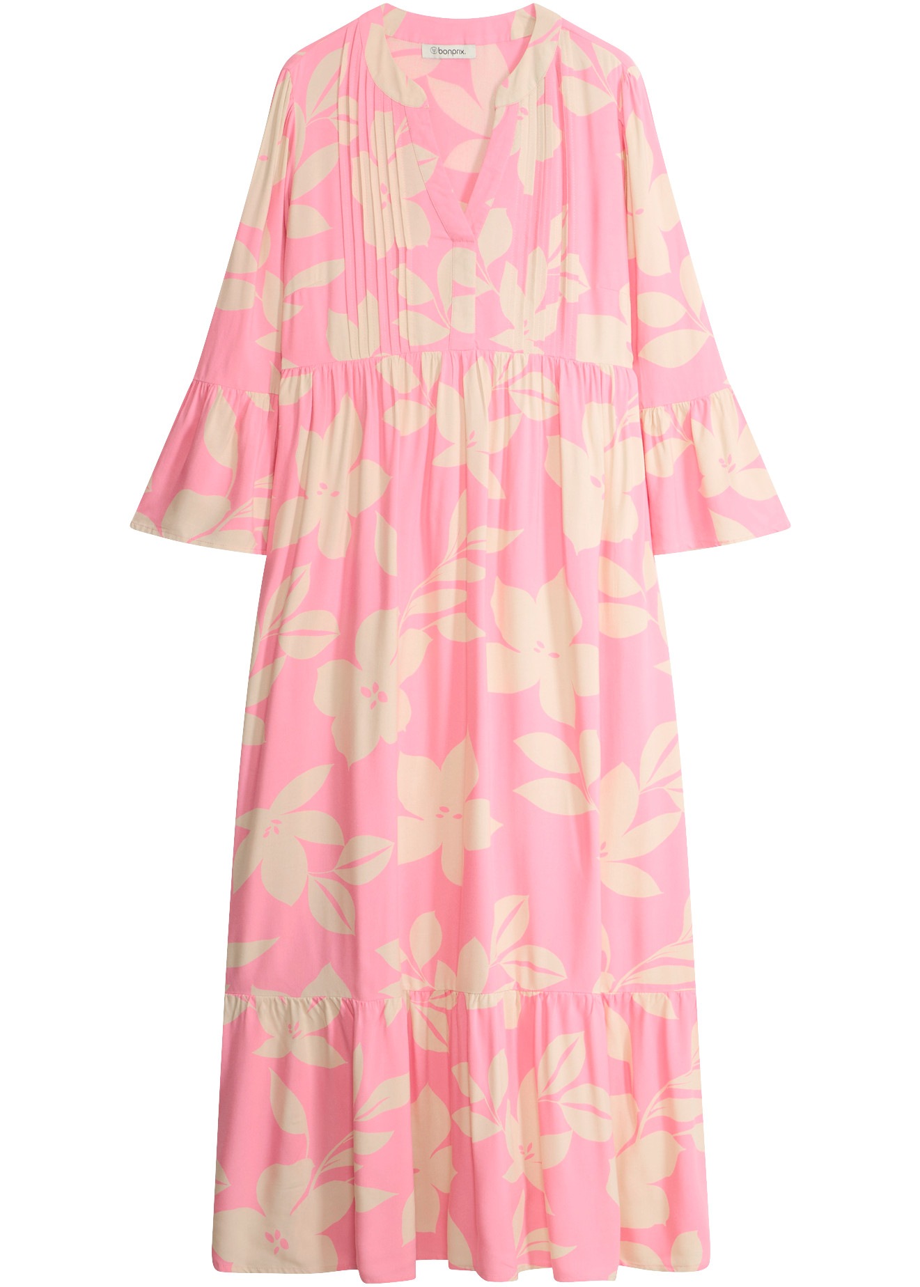 bonprix Maxikleid »Maxikleid aus fließender Viskose« für modischen Auftritt, aus Viskose, A-Linie, 3/4-Ärmel