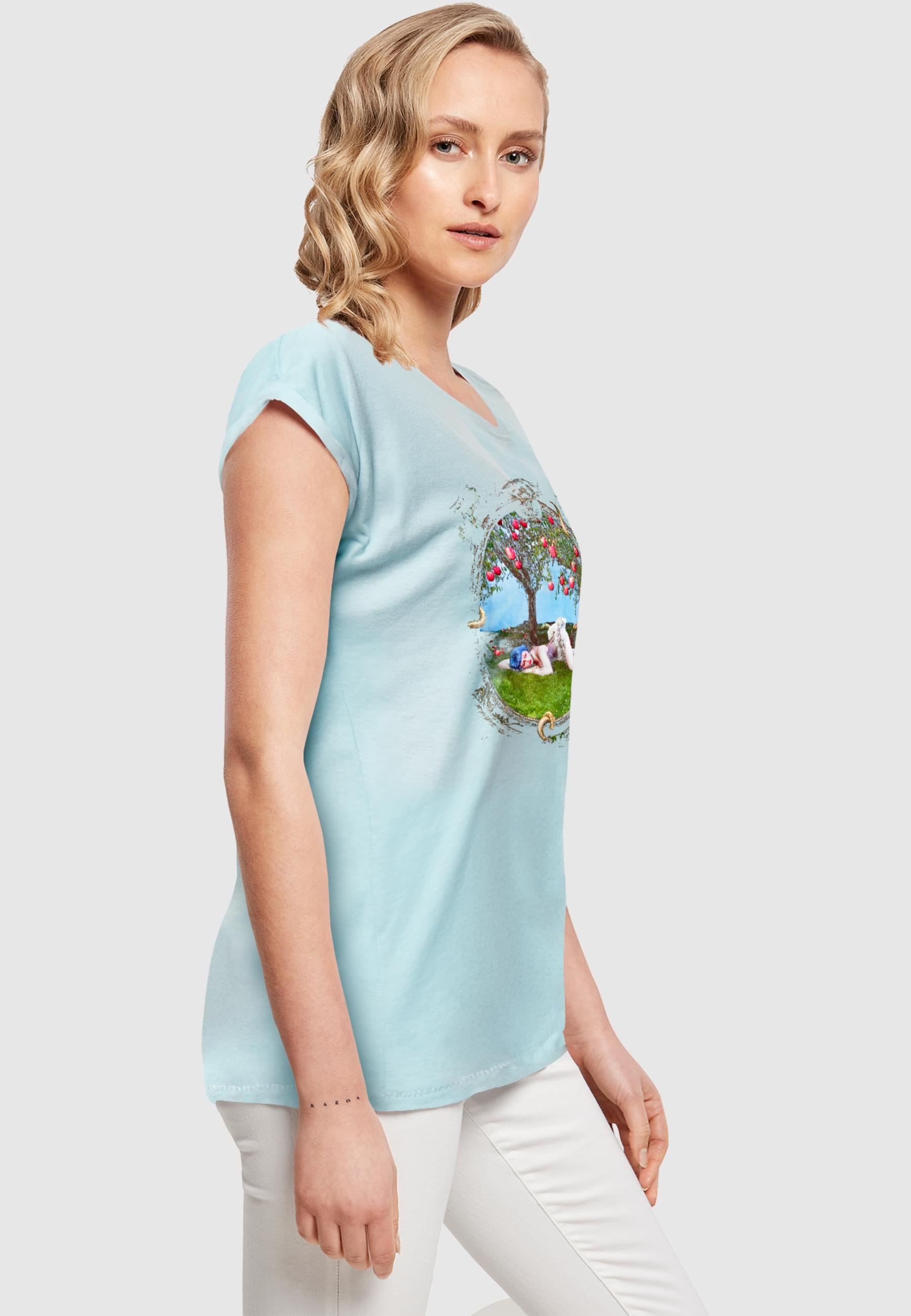 Merchcode T-Shirt »Merchcode Ladies Ashnikko - Apple Picture Extended Shoulder Tee«, (1 tlg.)