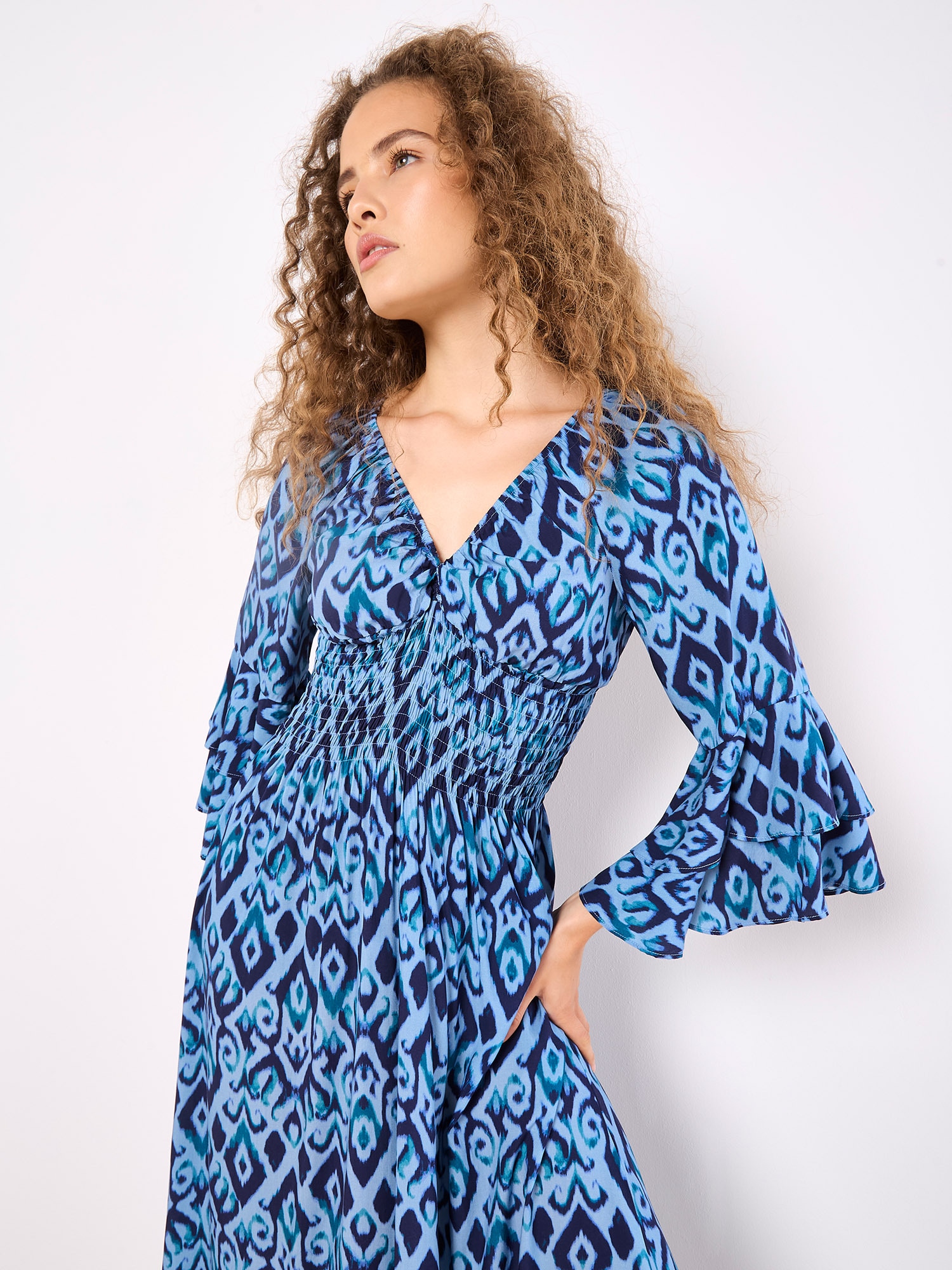 Apricot Maxikleid »Maxikleid« mit Rüschenärmeln