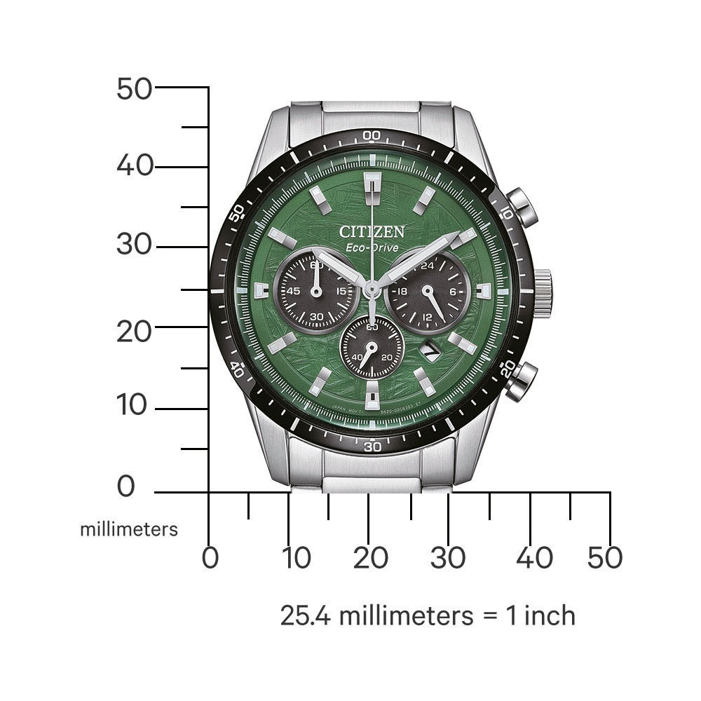 Citizen Chronograph, Armbanduhr, Solar,Herrenuhr,Edelstahlarmband,analog,Tag,Stoppfunktion