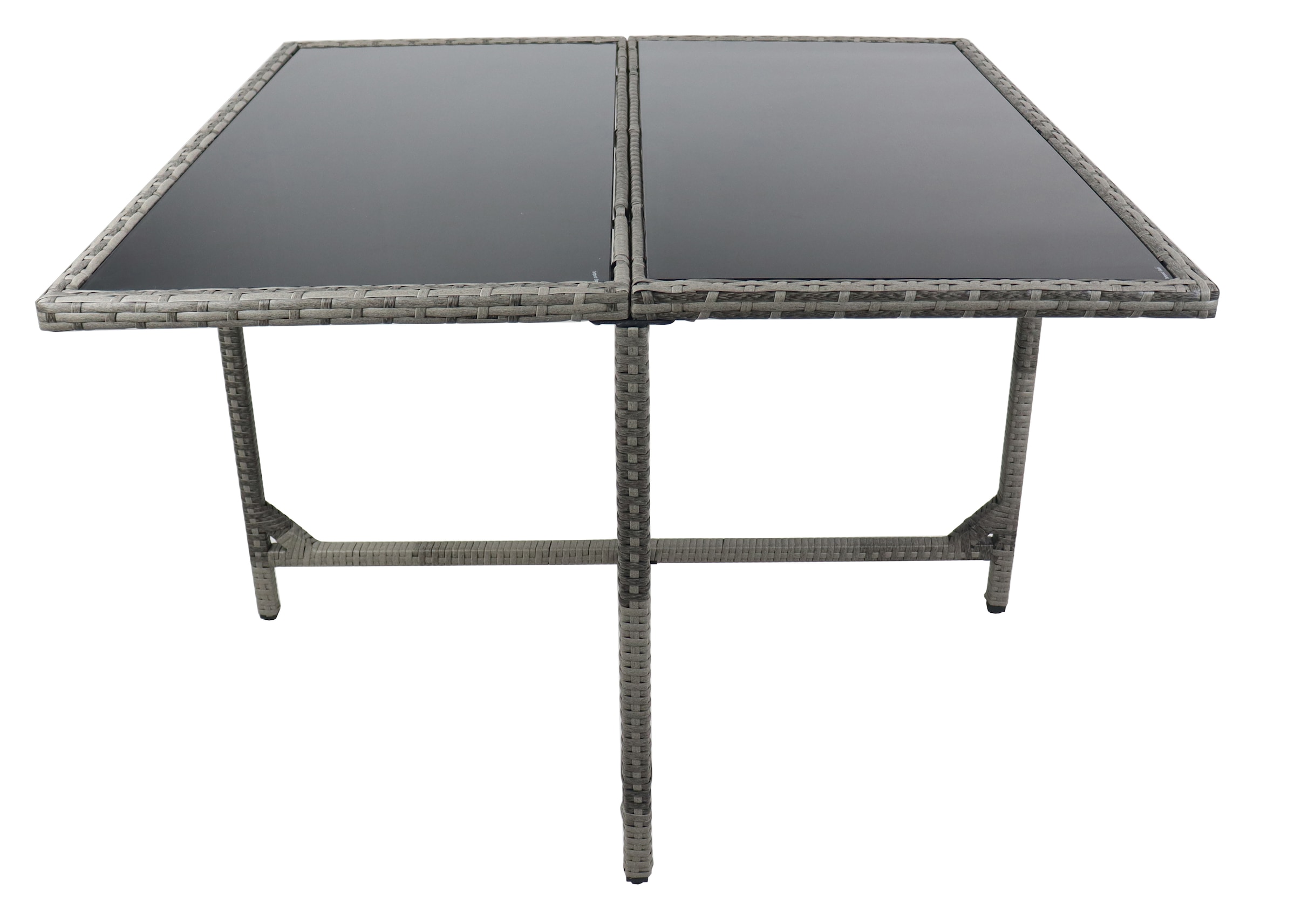 VCM Gartentisch »VCM Gartentisch | Tisch aus Rattan | Maße ca. H. 74 x B. 110 x T. 110 cm | Gartentisch | Gartenmöbel ¿ Raloso 110x110«, (Raloso)