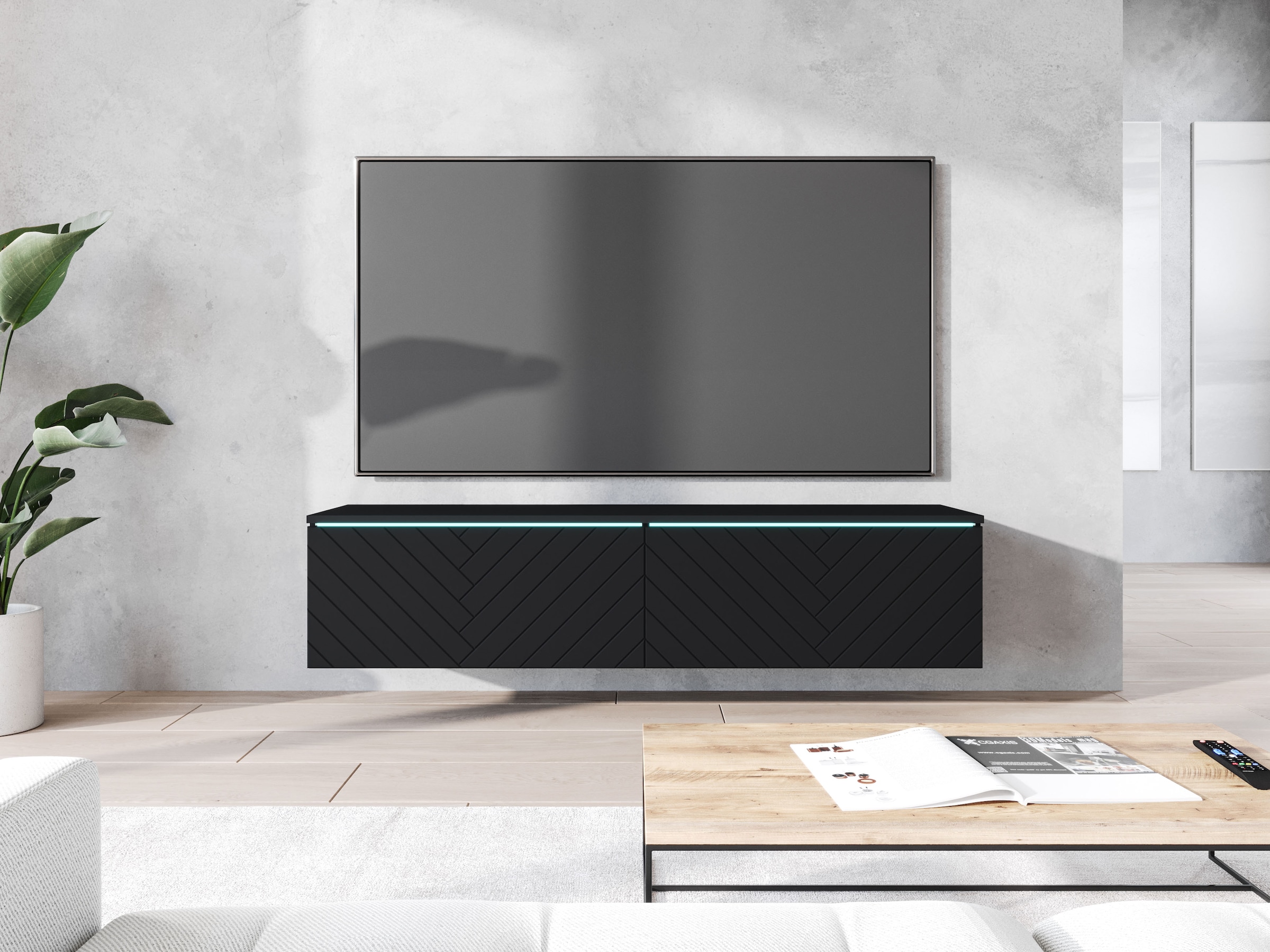 INOSIGN Lowboard "wahlweise mit oder ohne Beleuchtung", (1 St.), 140 cm TV- günstig online kaufen