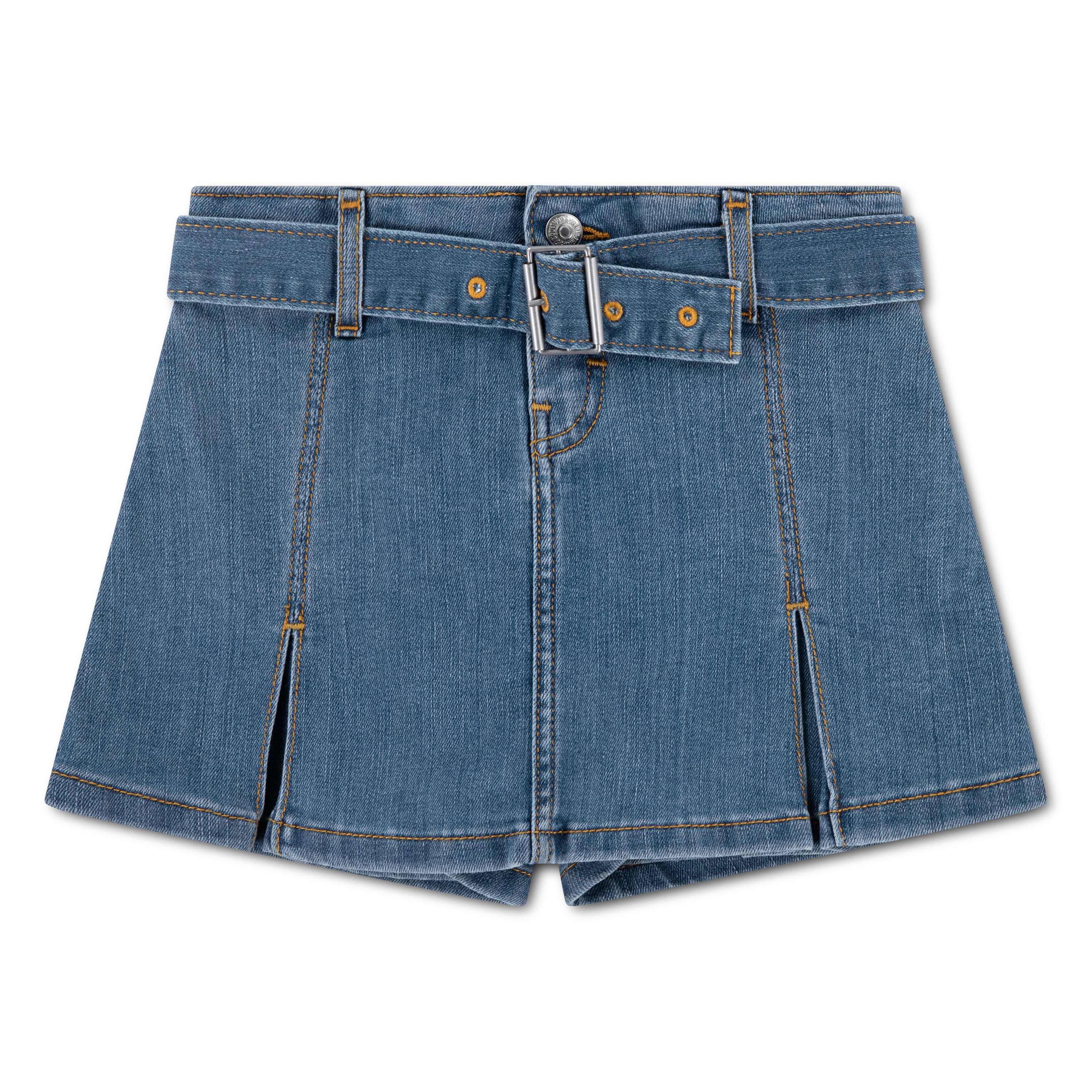 Levis Kids Skort "LVG PLEATED SKORT W BELT" Denim-Rock-Shorts mit Jeans-Gürtel / für Girls