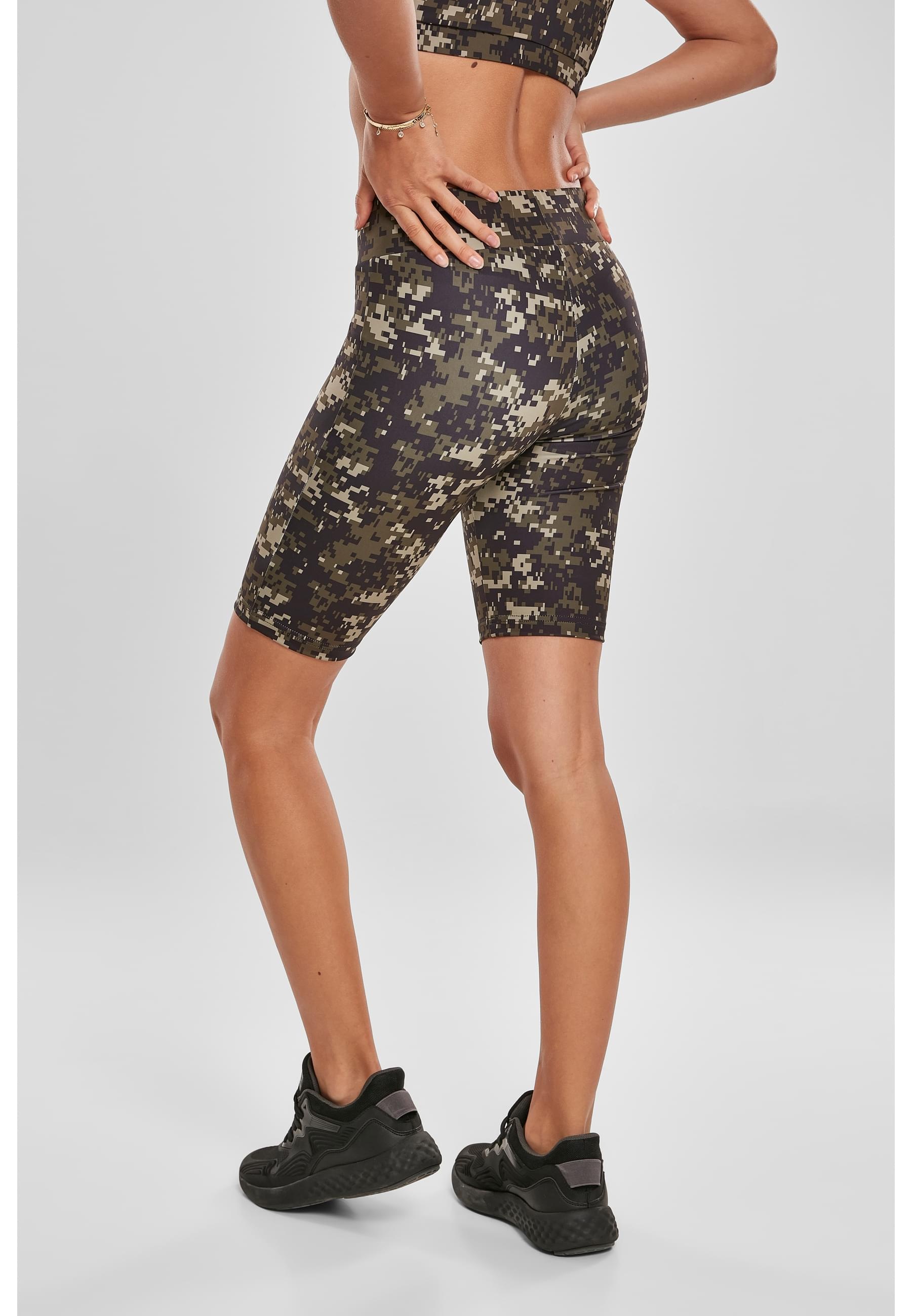 URBAN CLASSICS Stoffhose »Urban Classics Damen Ladies High Waist Camo Tech Cycle Shorts«, (1 tlg.)