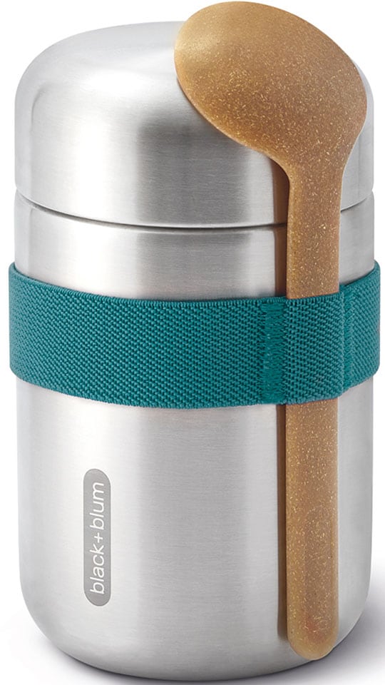 black+blum "Food Flask" hält Speisen lange heiß, auslaufsicher, inkl. Löffel, 400 ml