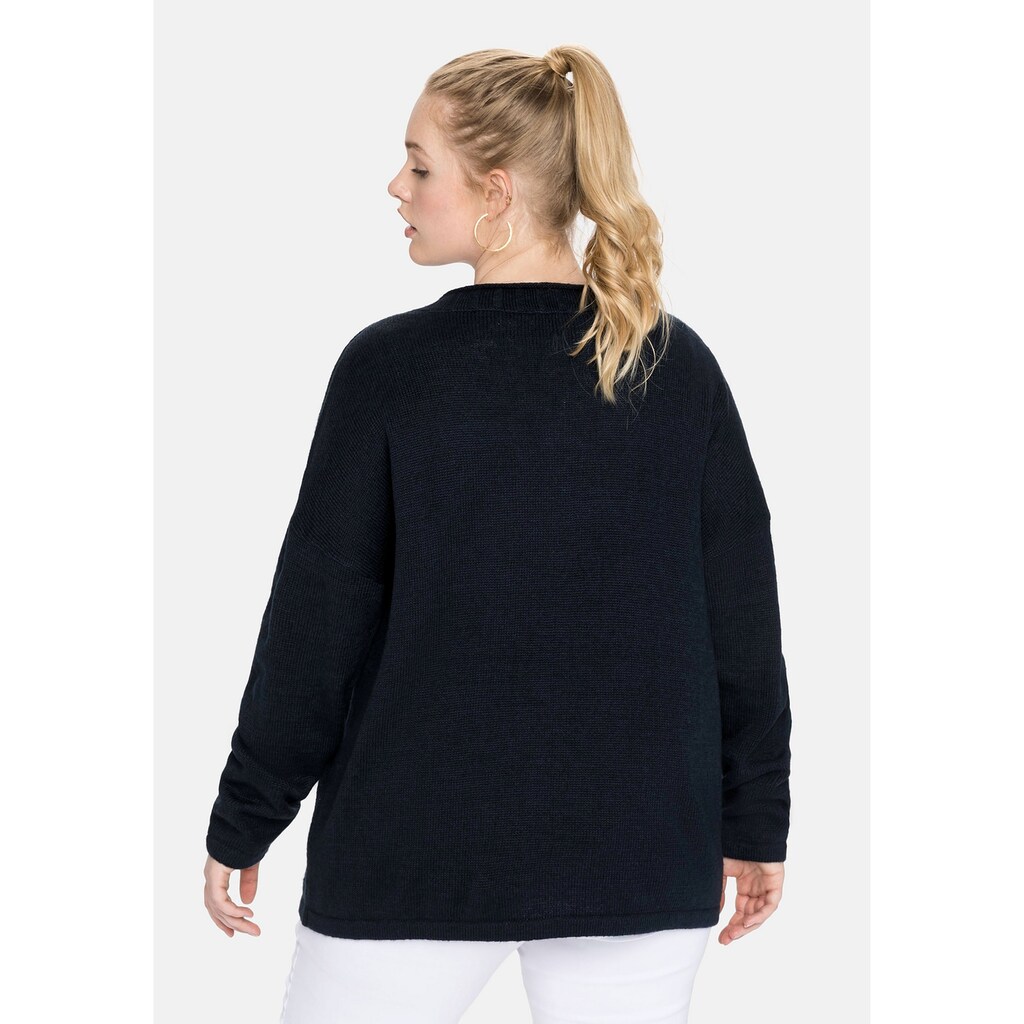 Sheego V-Ausschnitt-Pullover »Pullover«