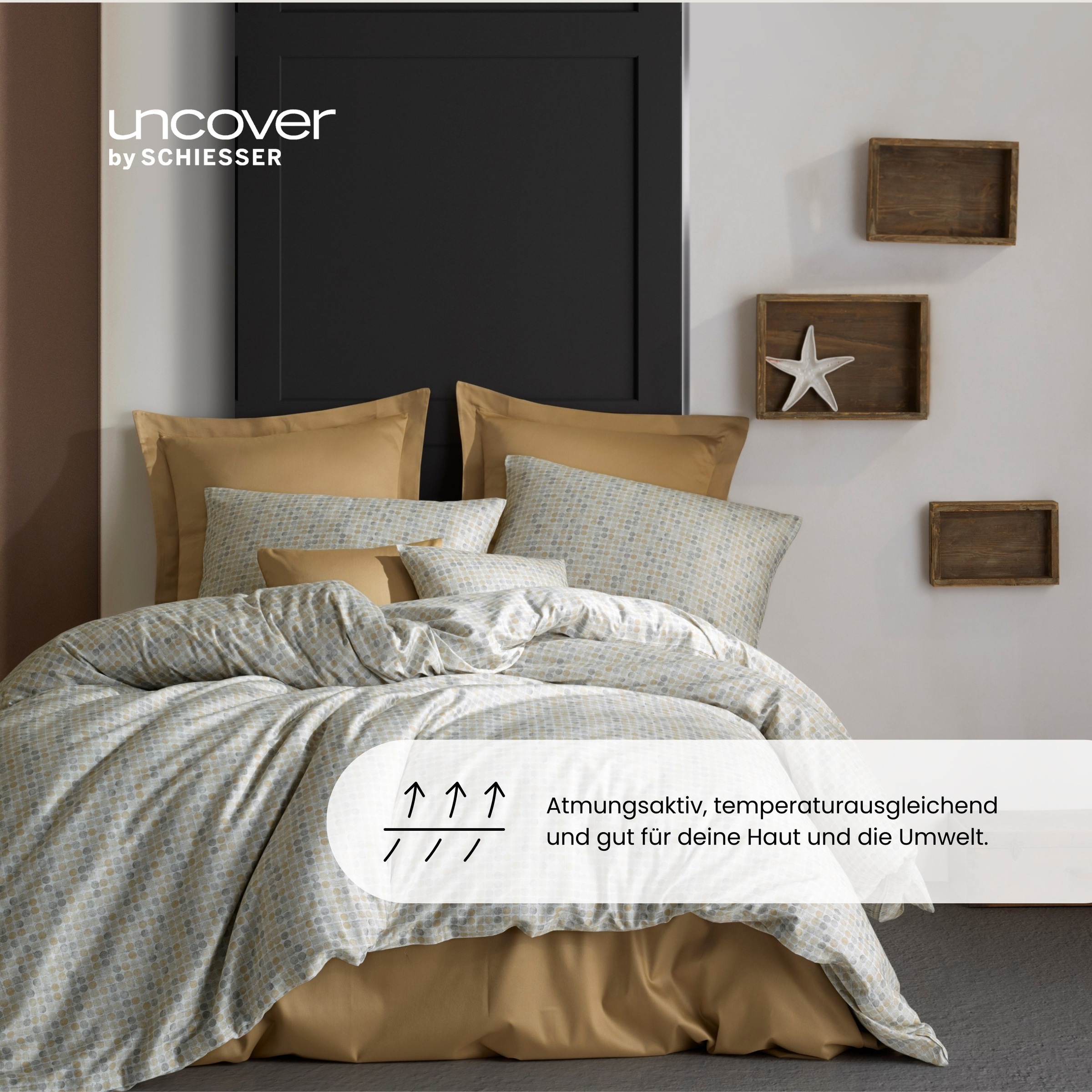 uncover by SCHIESSER Bettwäsche "Punto aus edlem Baumwollsatin, 135x200cm + günstig online kaufen