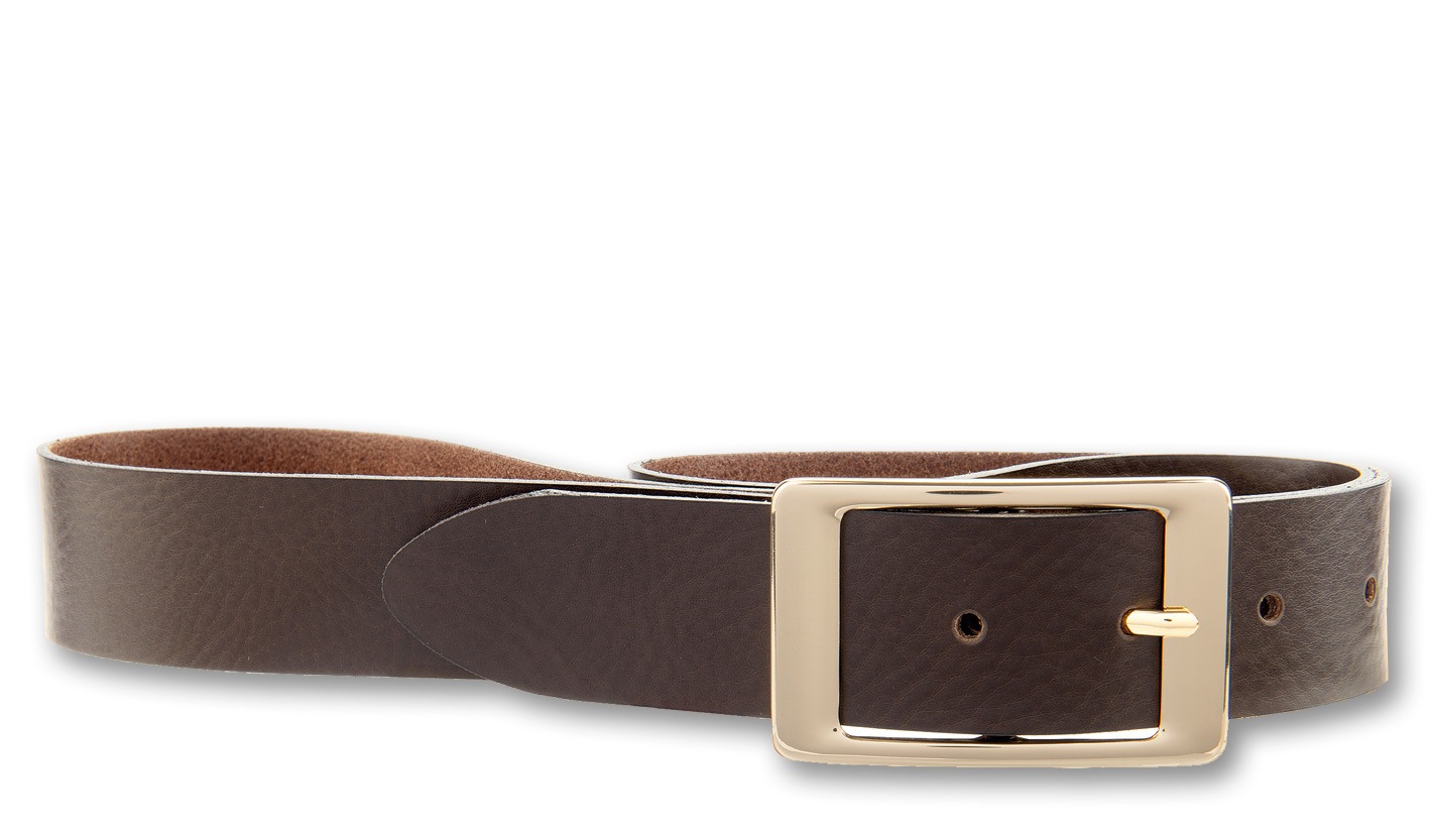 BERND GÖTZ Ledergürtel "Ledergürtel mit eckiger Goldschließe" günstig online kaufen