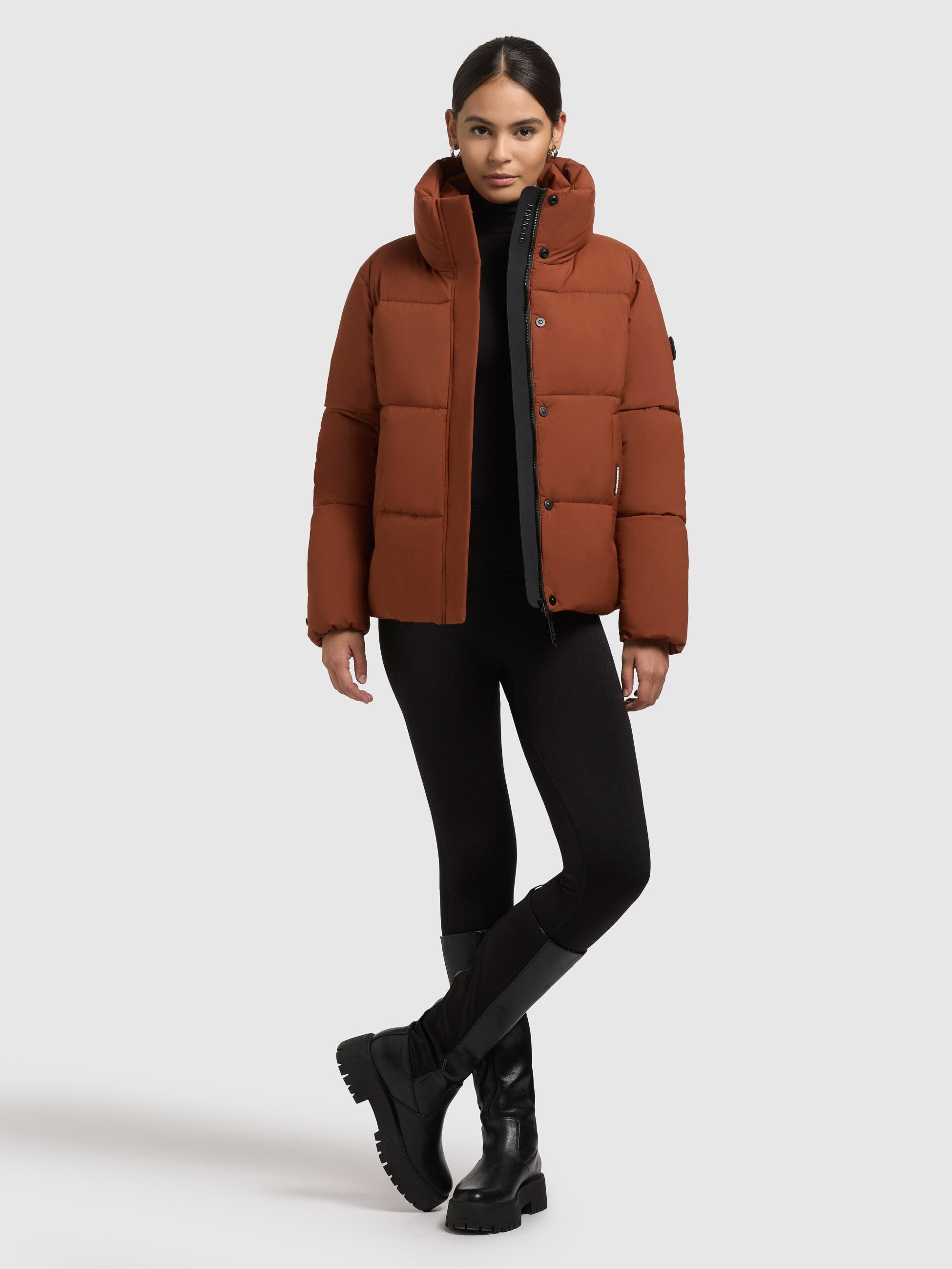 khujo Winterjacke »Rinja2 Matt« ohne Kapuze Warme Steppjacke mit hohem Kragen
