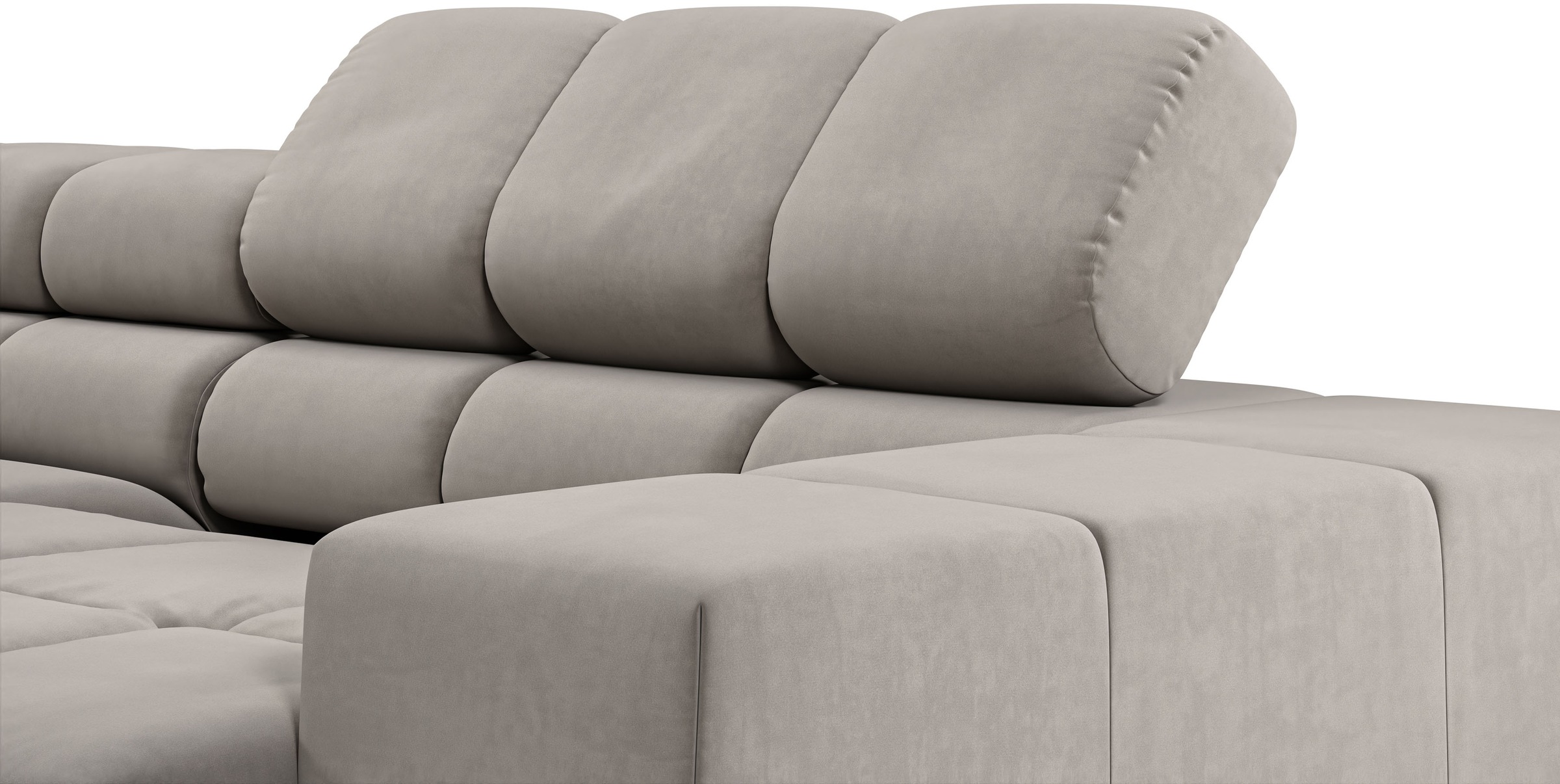 INOSIGN Ecksofa »Ancona, incl. Kopfteilverstellung + 3 Zierkissen L-Form,«, wahlweise motorische Sitztiefenverstellung, B/T(H: 249/215/70 cm