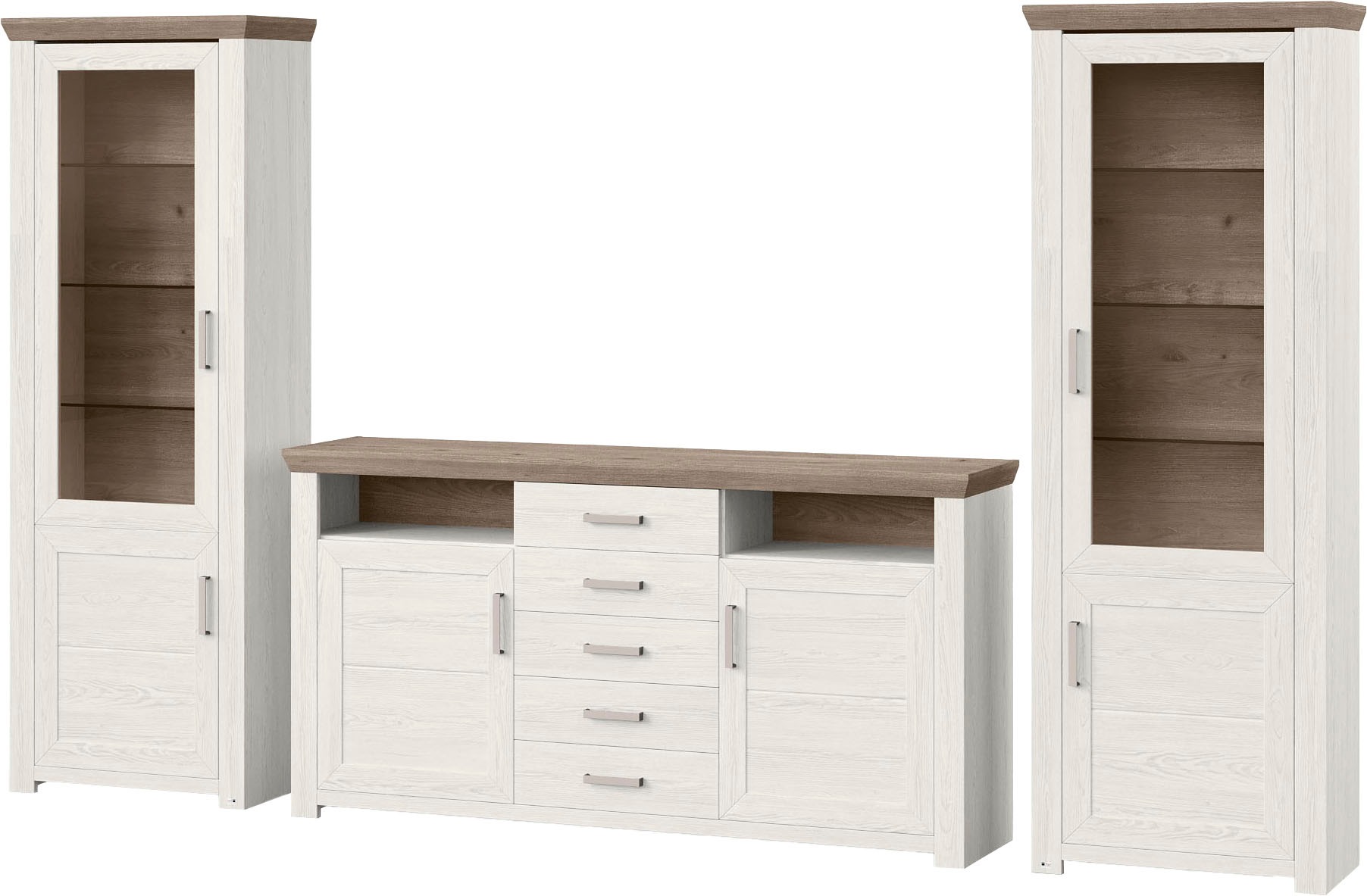 set one by Musterring Wohnwand "York" Set, 3 Stk. tlg. Kombination 05, in 3 günstig online kaufen