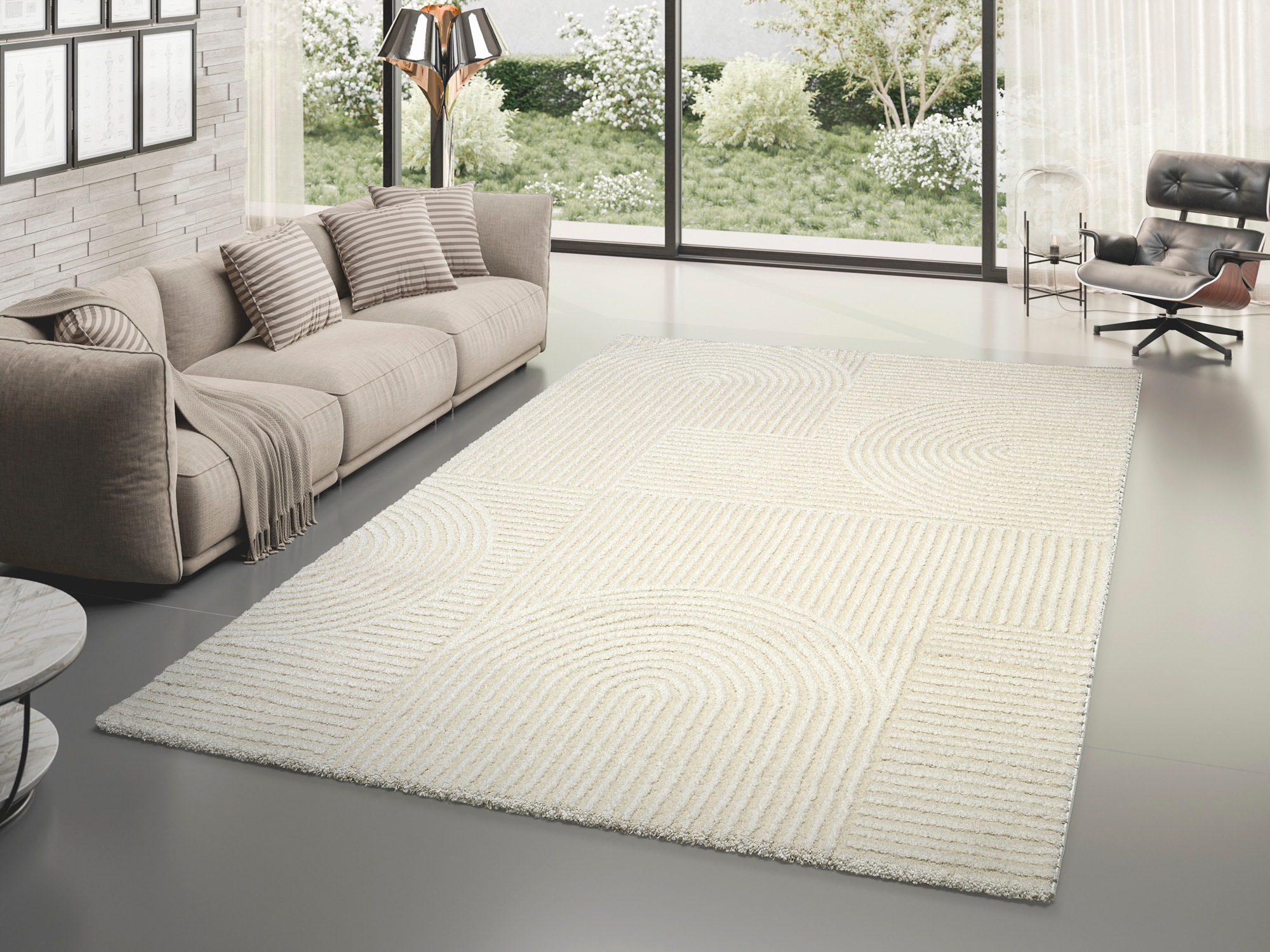OCI DIE TEPPICHMARKE "LIV ATMOS, auch als Läufer und in Rund" quadratisch 20 mm Höhe Design Teppich, auch in quadratischer Form, alle Räume