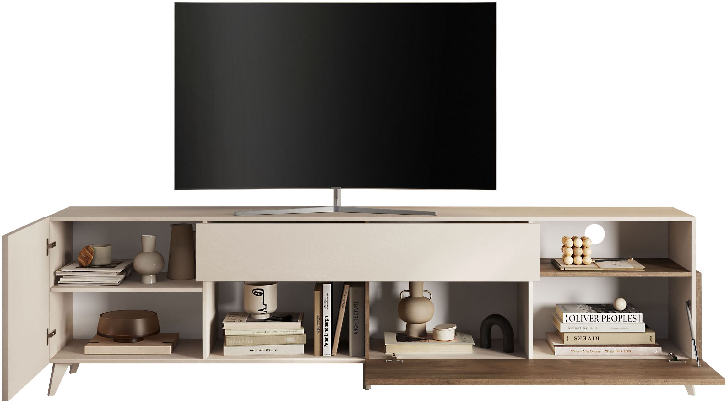 Thumbnail - INOSIGN Lowboard "Monaco in Breite 241 cm, TV-Schrank mit Tür, Klappe und Schubkasten", Mediaboard – sanft schließend, e...