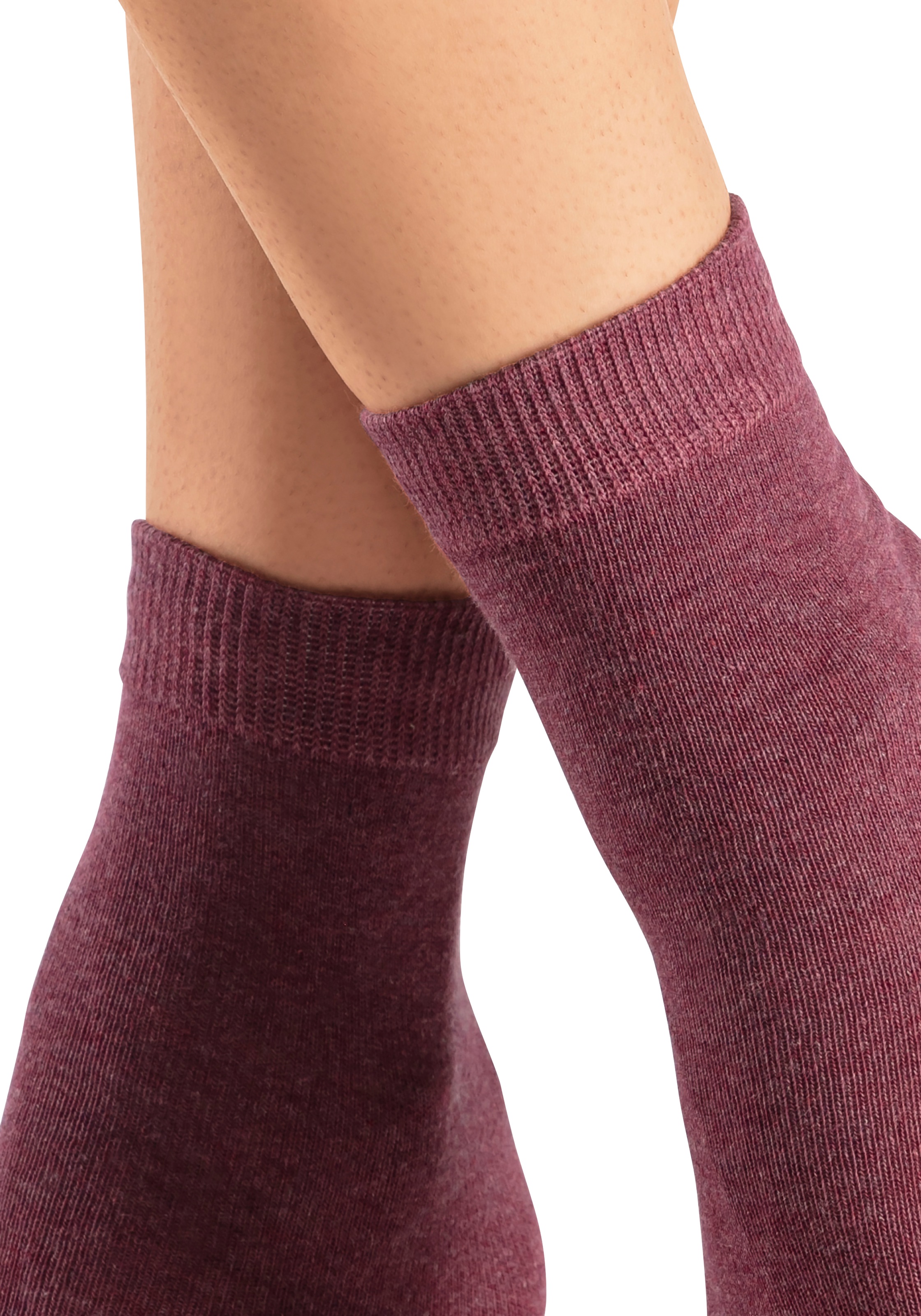 LASCANA Basicsocken, (Packung, 7 Paar), in bunten Melange-Farben