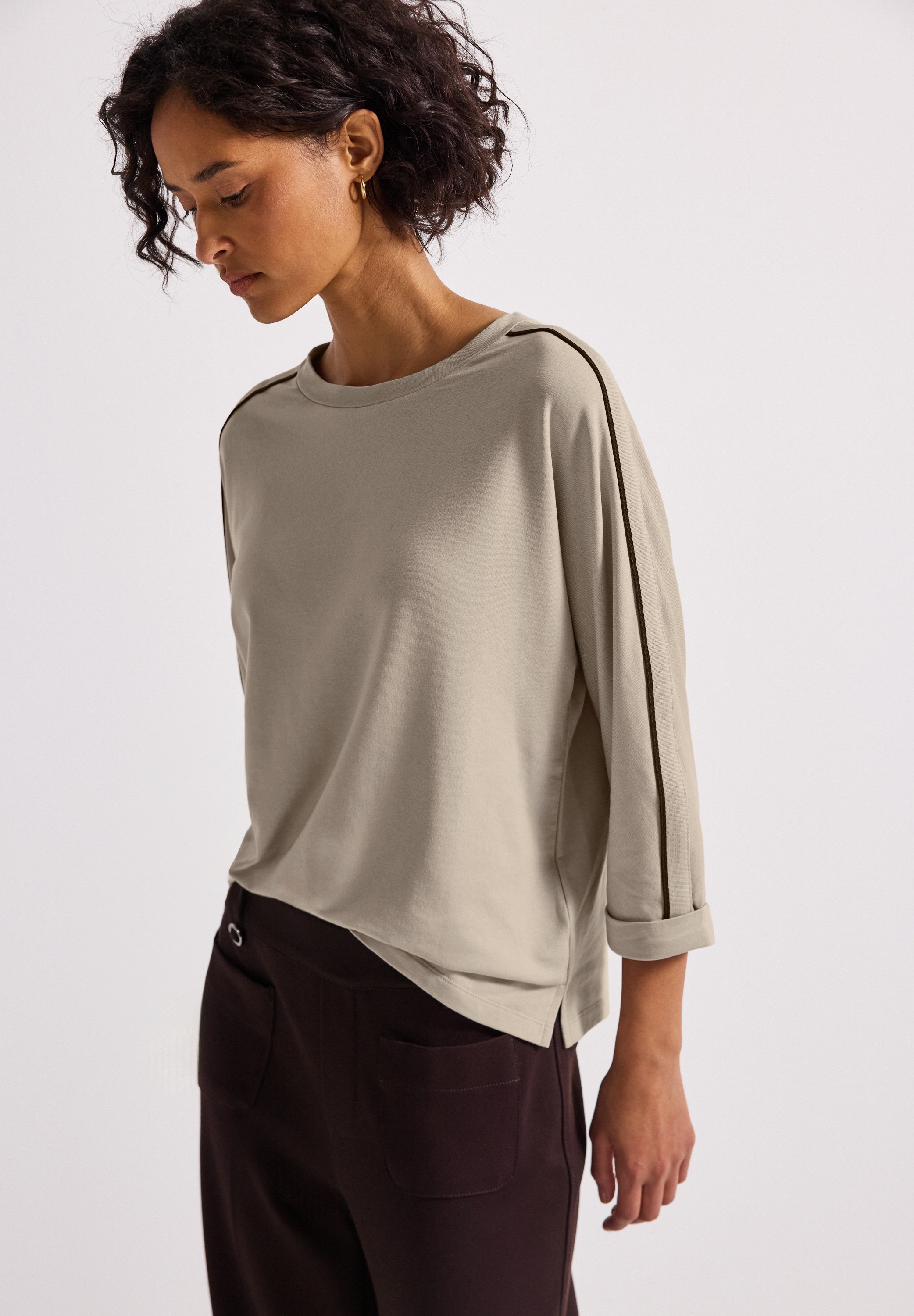 STREET ONE 3/4-Arm-Shirt, mit Galonstreifen günstig online kaufen