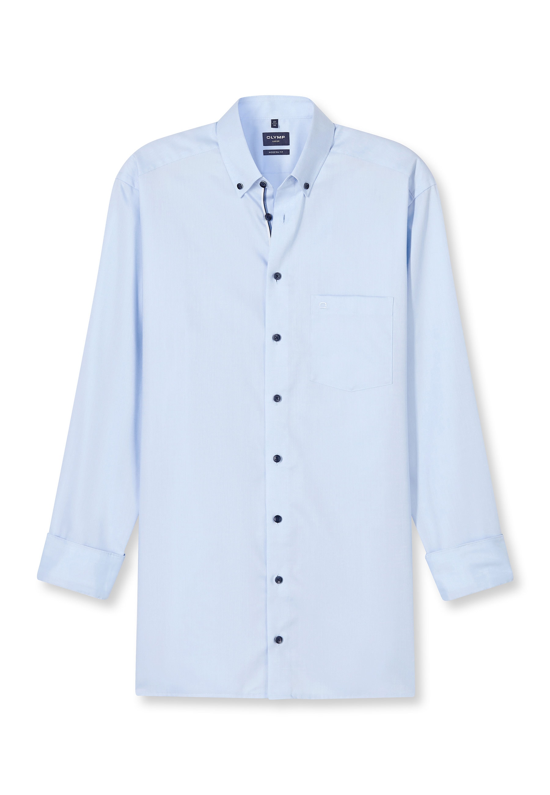 OLYMP Businesshemd "OLYMP Luxor, Modern Fit, Button-down mit extra langem Arm"